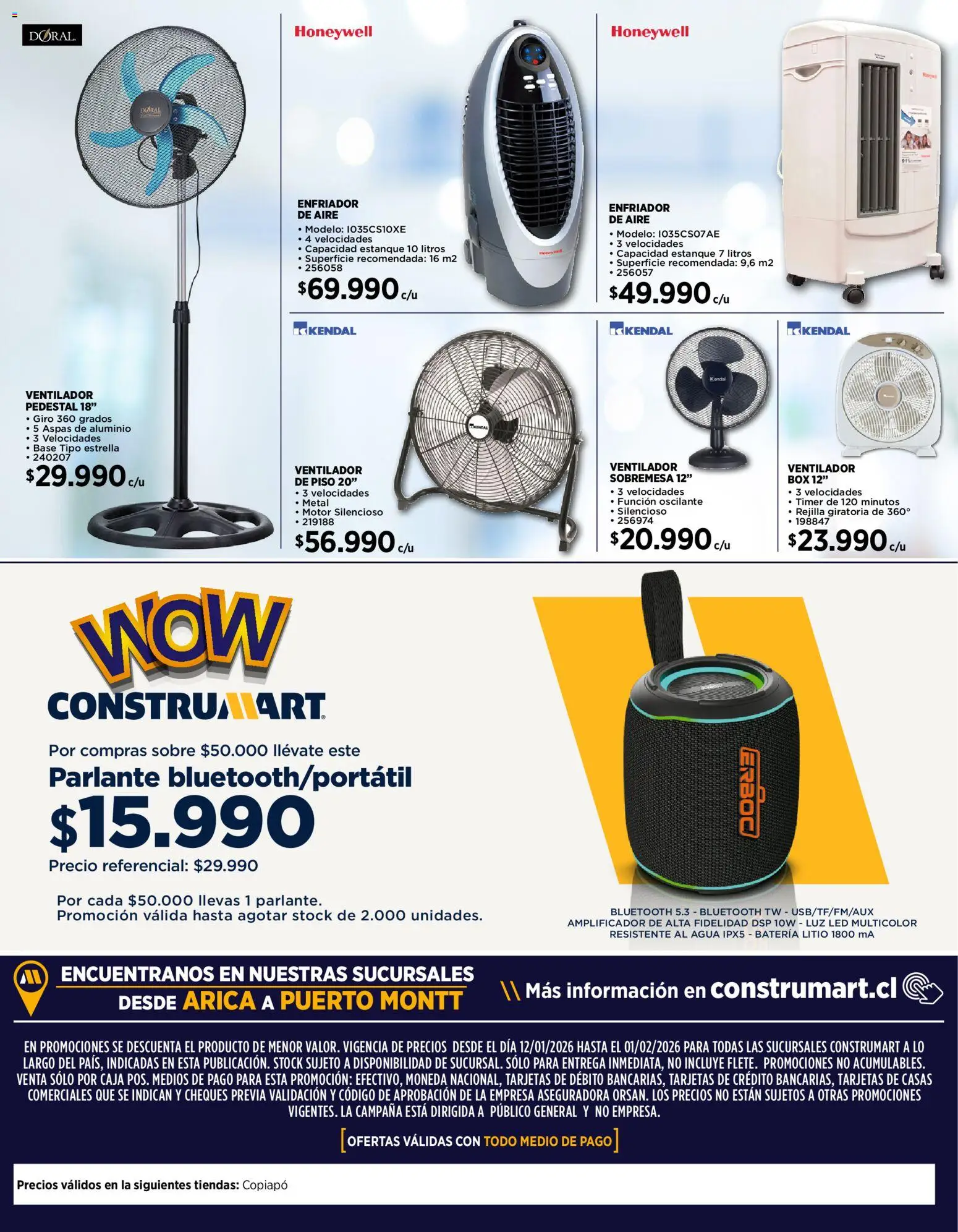 Construmart Ofertas │ válido desde el 01.01.2026 | Página: 18 | Productos: Sobre, Campana, Base, Rejilla