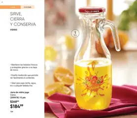 Vista previa de Jarra de vidrio jugo, Vidrio. (209478) 15 pts, nuevo folleto de la tienda, válido en México a partir del 20.12.2025 | Página: 128 | Productos: Jugo, Cocina, Té, Jarra