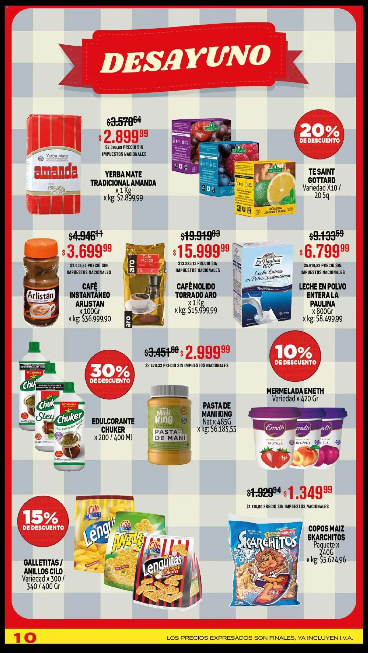 Makro ofertas │ válido desde el 16.10.2025 | Página: 10 | Productos: Copos, Polvo, Café, Mermelada