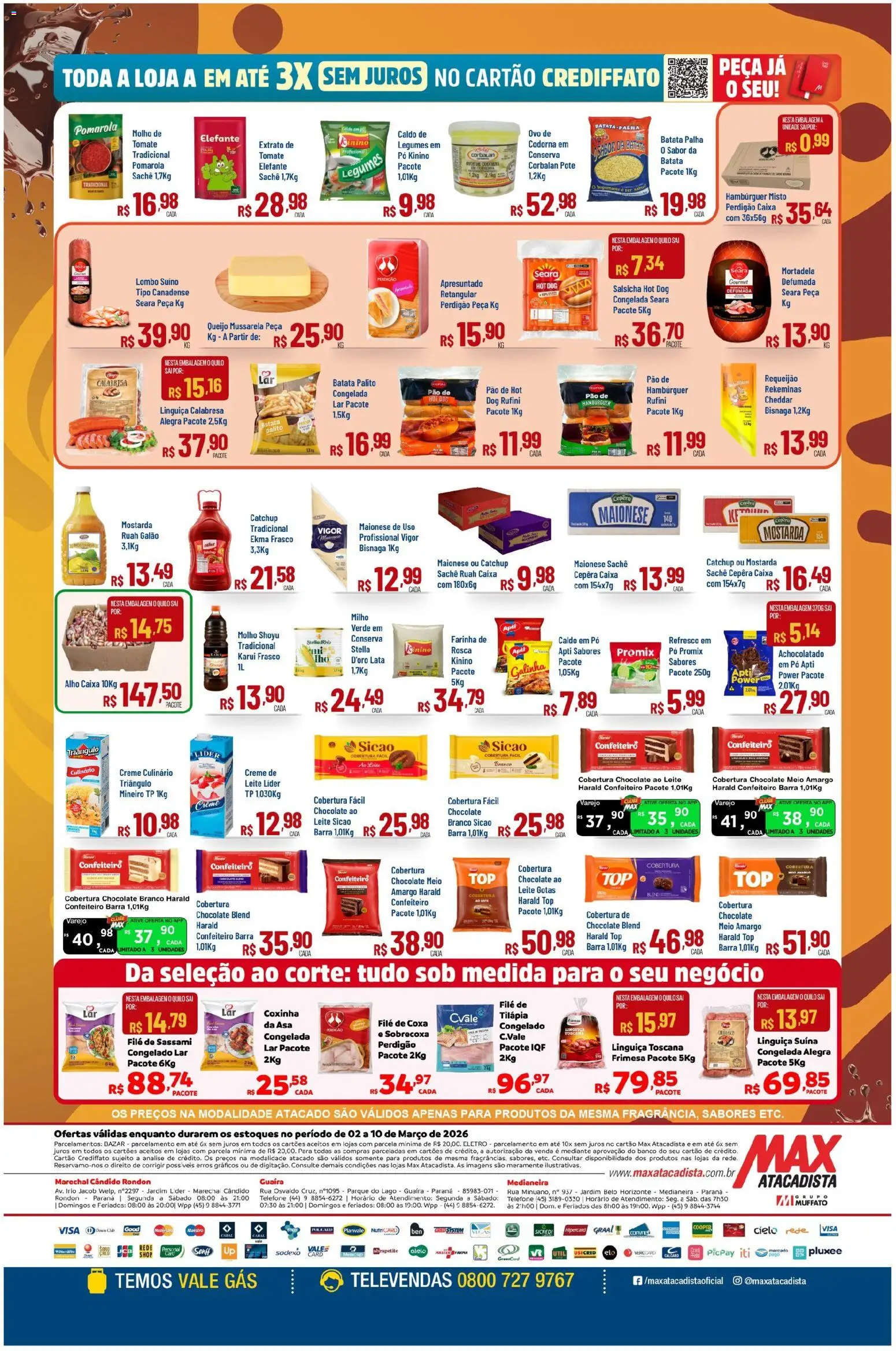 Max Atacadista Folheto - válido de 02.03.2026 | Página: 8 | Produtos: Banco, Molho shoyu, Lombo, Cheddar