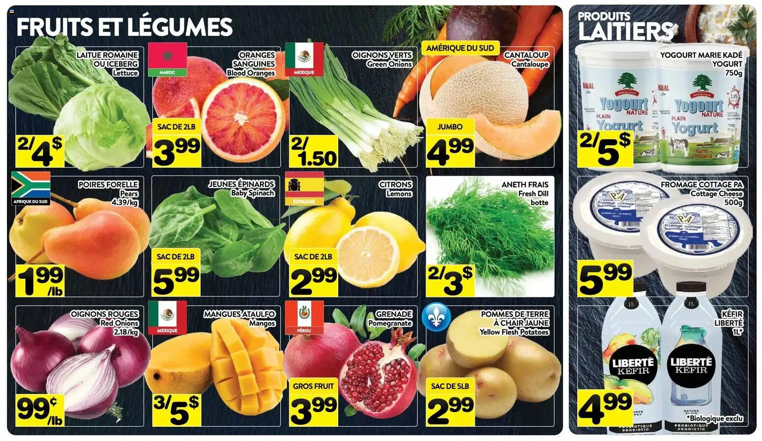 Pa Supermarché flyer valid from 06.04.2026 | Page: 2 | Products: Potatoes, Chair, Cheese, Oranges