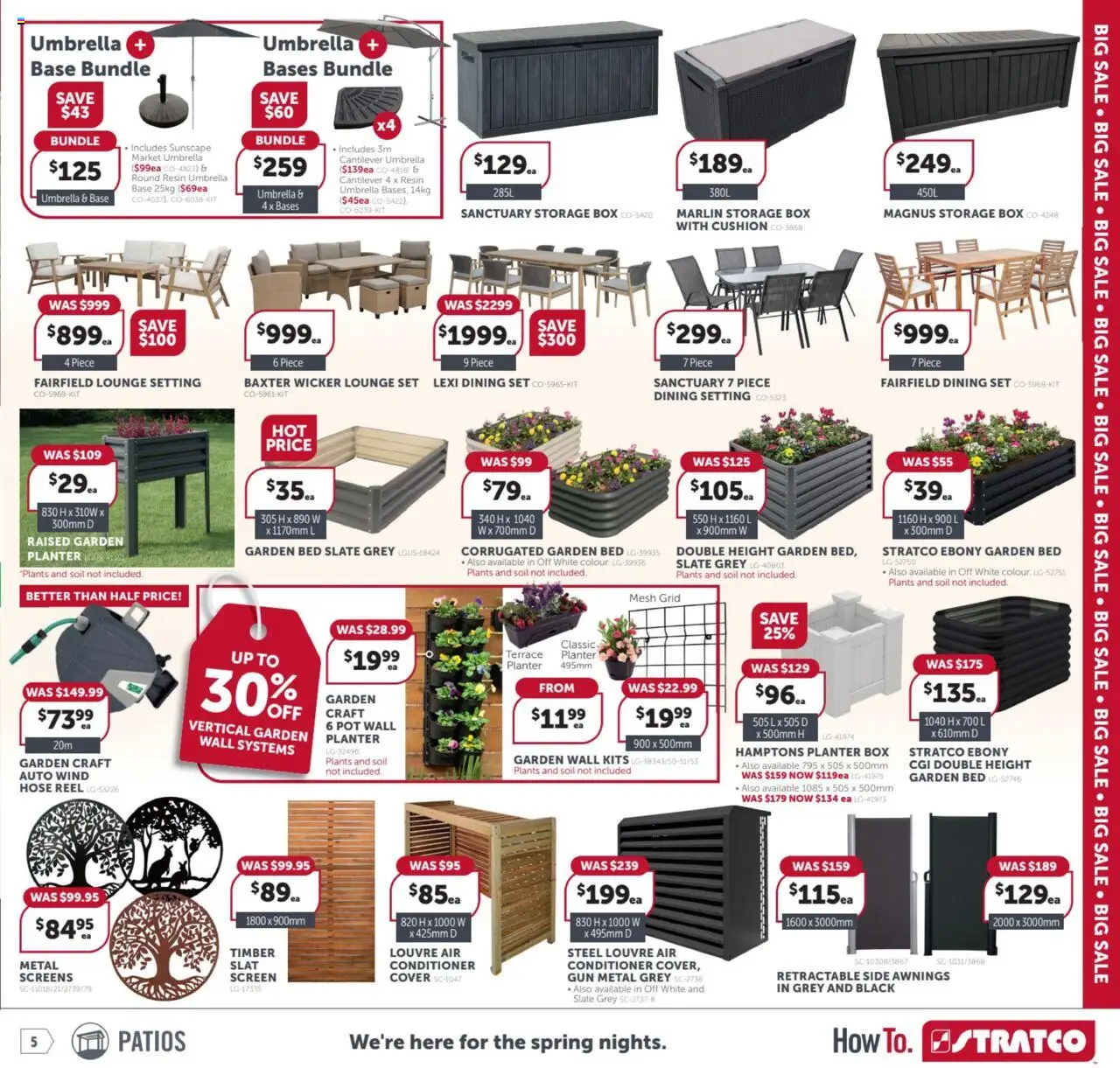 Stratco catalogue - valid from 19.09.2025 | Page: 5 | Products: Kits, Soil, Umbrella, Screen