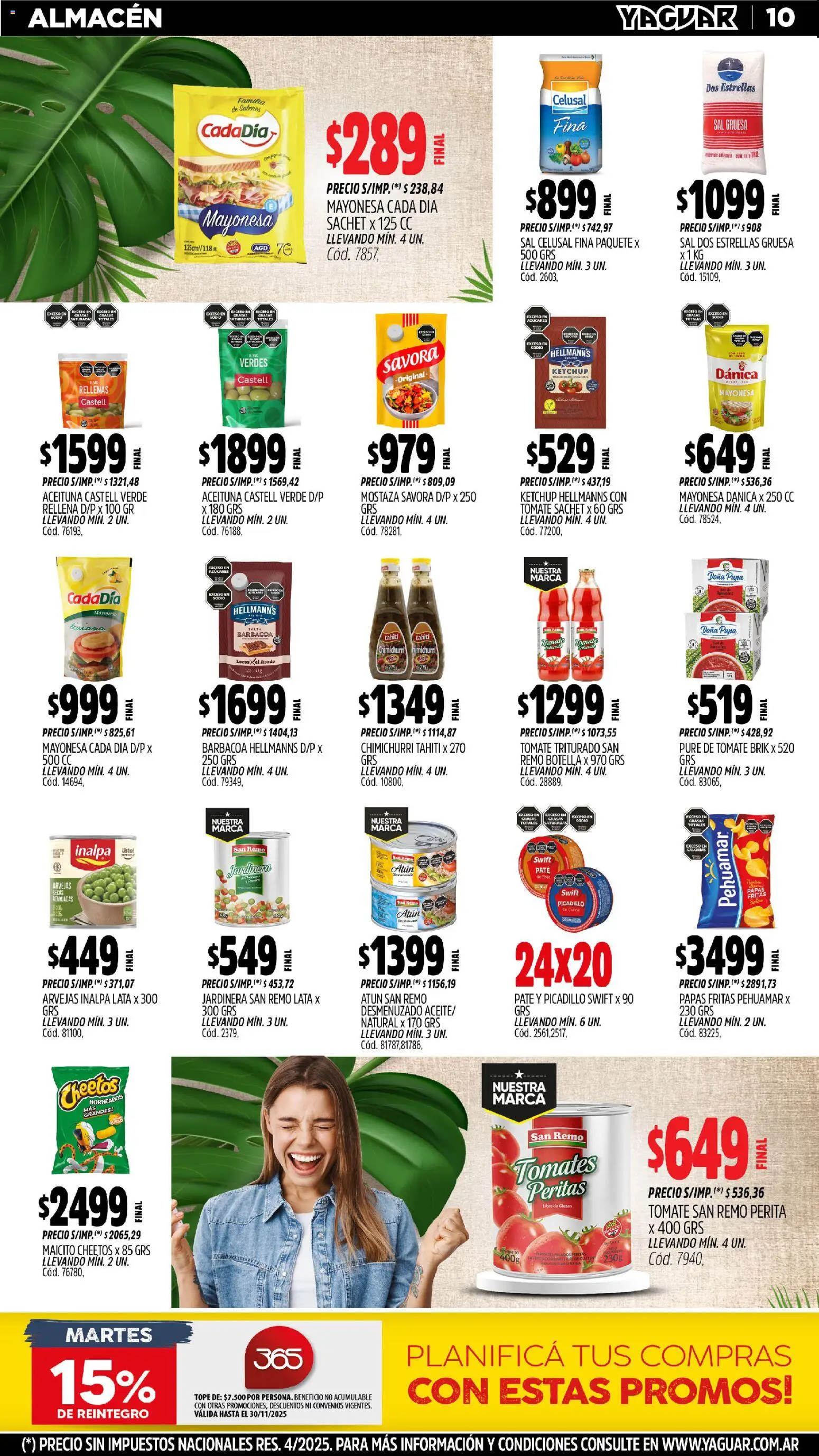 Yaguar - Mendoza │ válido desde el 03.11.2025 | Página: 12 | Productos: Botella, Sal, Tomates, Picadillo
