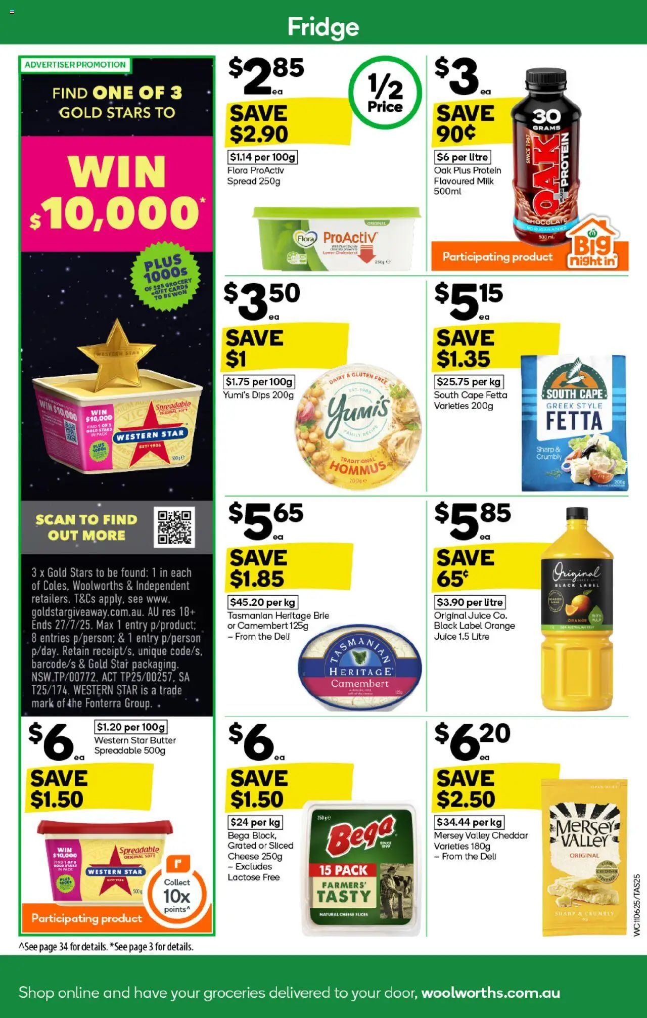 Woolworths catalogue - valid from 11.06.2025 | Page: 25 | Products: Dairy, Cheese, Juice, Fridge