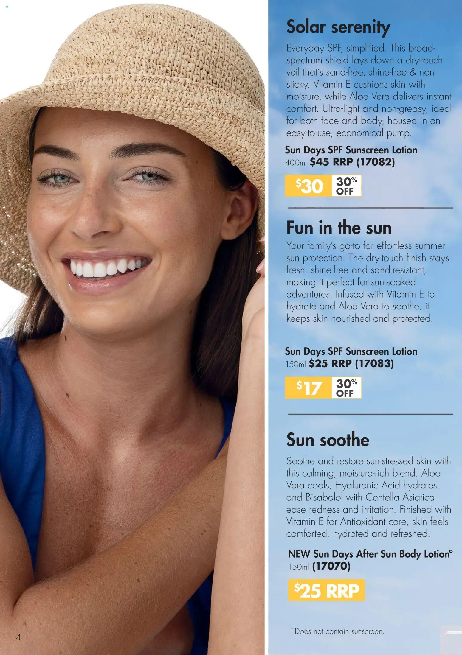 Nutrimetics catalogue - valid from 01.01.2026 | Page: 4 | Products: Sunscreen, Lotion, Vitamin