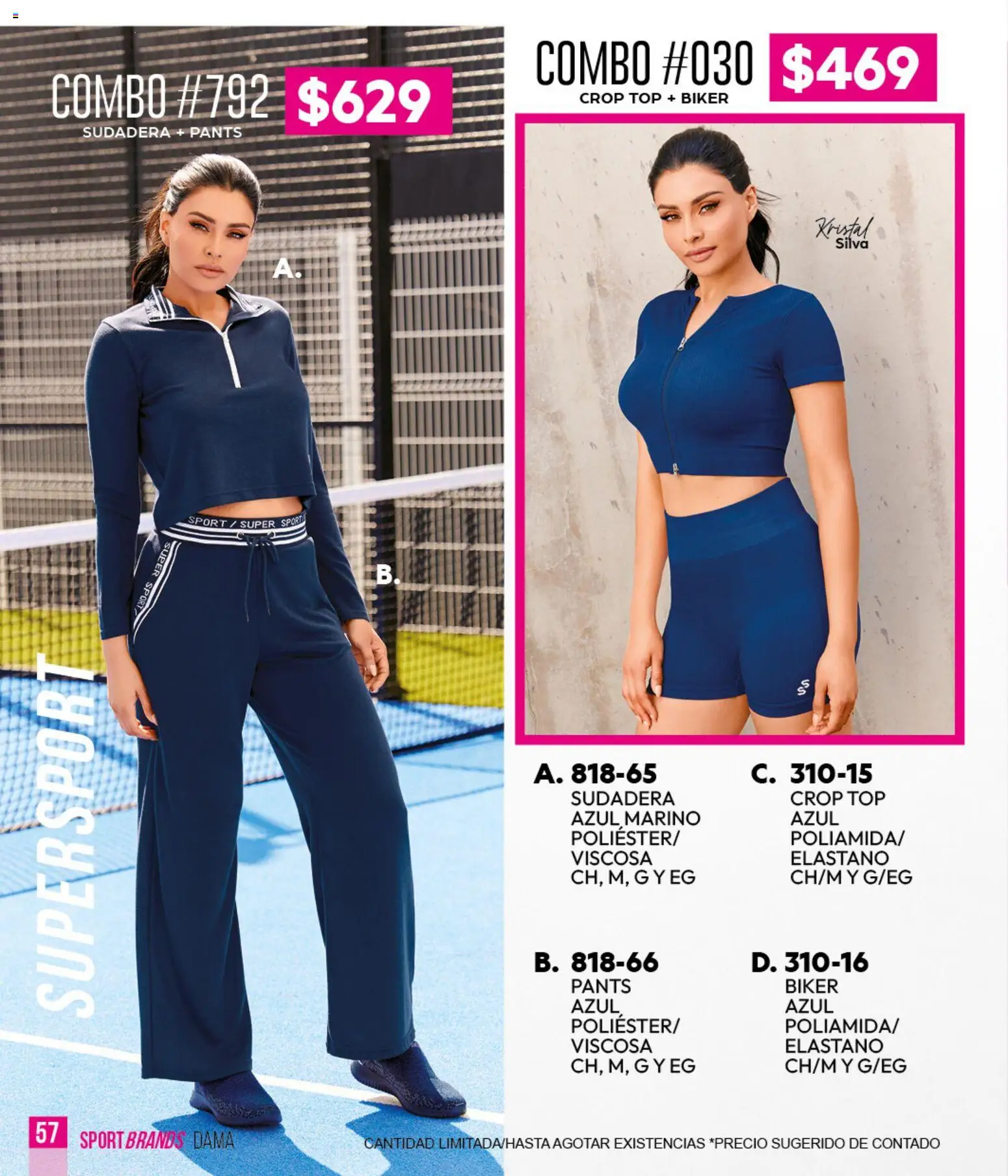 Nuevas ofertas de Cklass válidas en toda la República Mexicana desde el 05.03.2026. ¡Encuentra las mejores ofertas en Cklass catálogo Verano Sportbrands Dama! | Página: 58 | Productos: Sudadera, Top, Pants