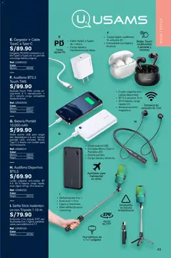 Vista previa de folleto Leonisa - Catálogo de la Leonisa válido desde 26.12.2025 | Página: 49 | Productos: Batería, Audífonos, Cable, USB