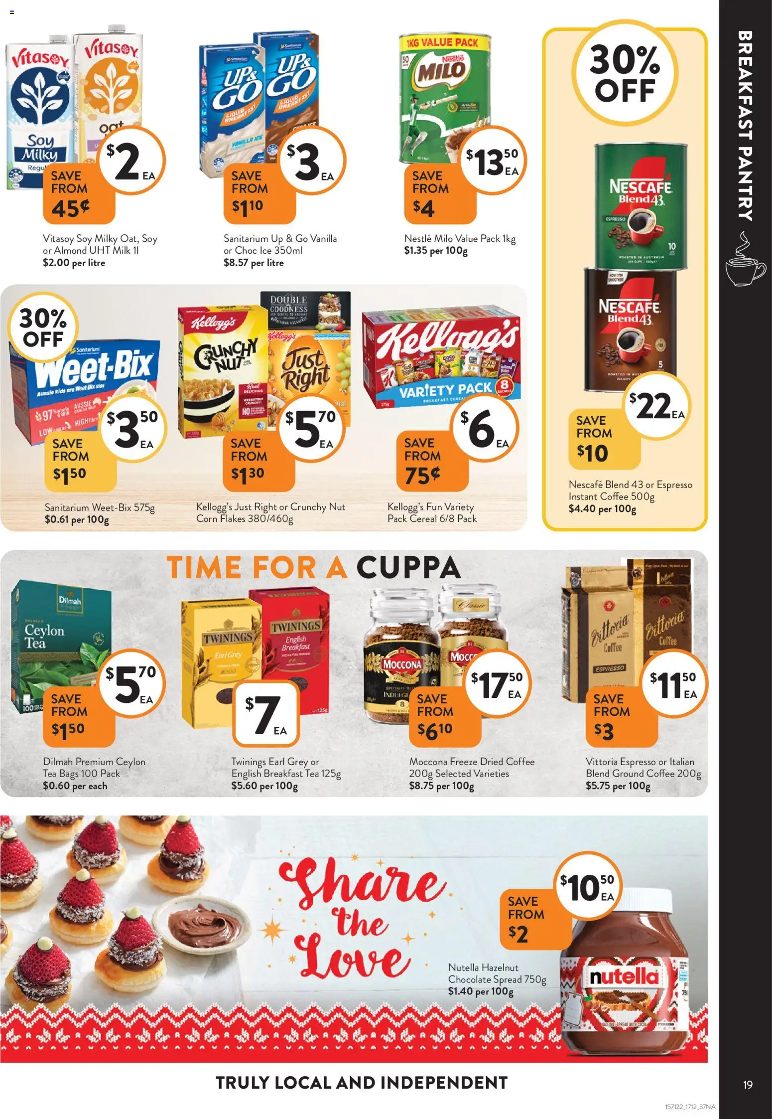 Foodworks catalogue - valid from 17.12.2025 | Page: 19 | Products: Coffee, Chocolate, Nutella, Cereal