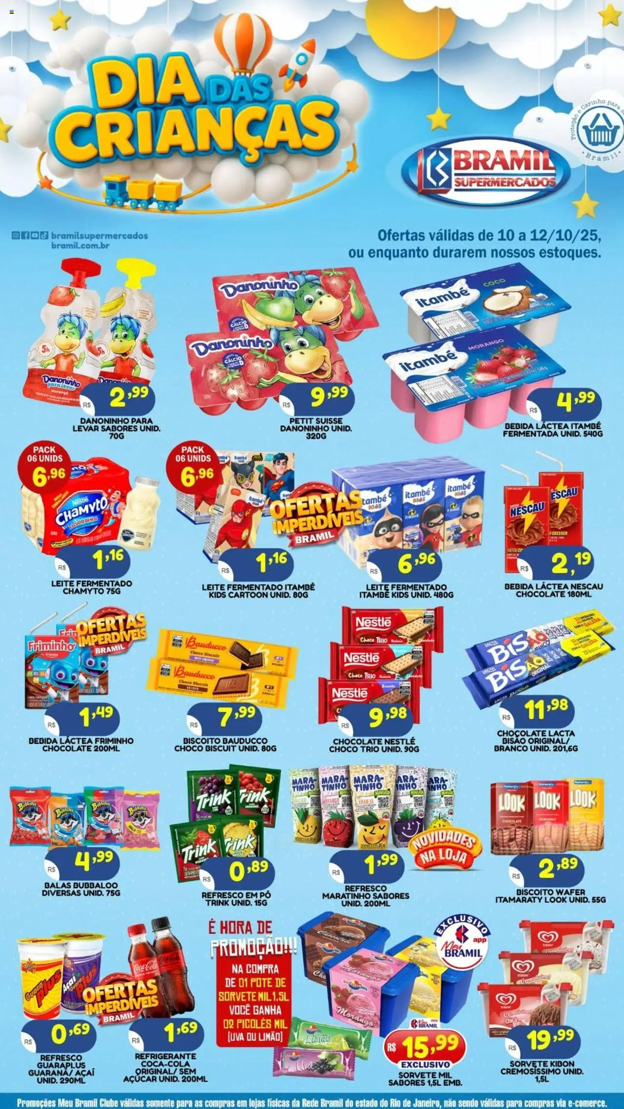 Bramil Supermercados Folheto - válido de 10.10.2025 | Página: 1 | Produtos: Pó, Refresco, Nescau, Guaraplus