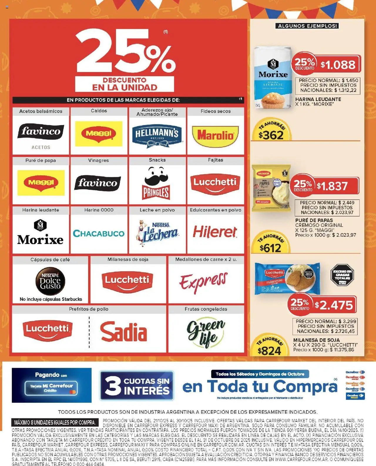Carrefour ofertas - Catamarca │ válido desde el 21.10.2025 | Página: 30 | Productos: Milanesa, Papa, Leche, Café