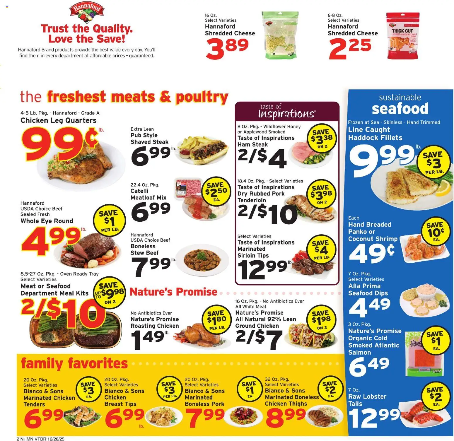 Hannaford Weekly Ad - valid from 28.12.2025 | Page: 2 | Products: Ham, Pork, Poultry, Oven