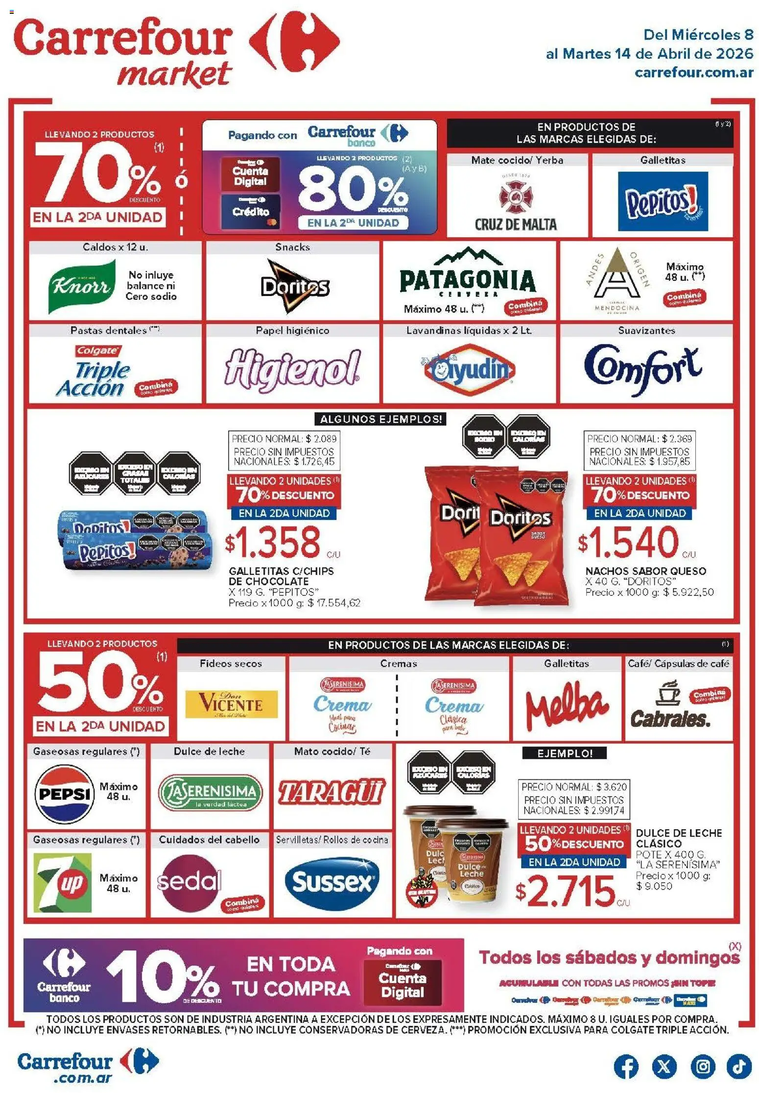 Carrefour Market - Market Paraná │ válido desde el 08.04.2026 | Página: 1 | Productos: Mate, Leche, Café, Té