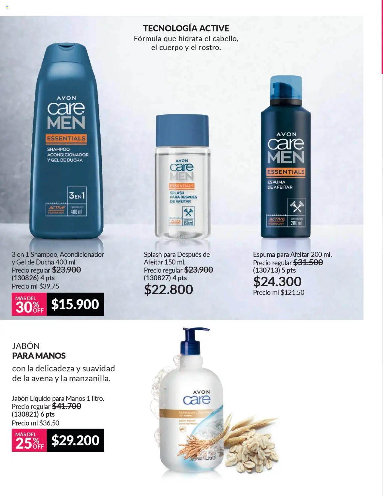 Avon revista - valida desde el 12.09.2025 | Página: 160 | Productos: Espuma, Avena, Shampoo, Ducha