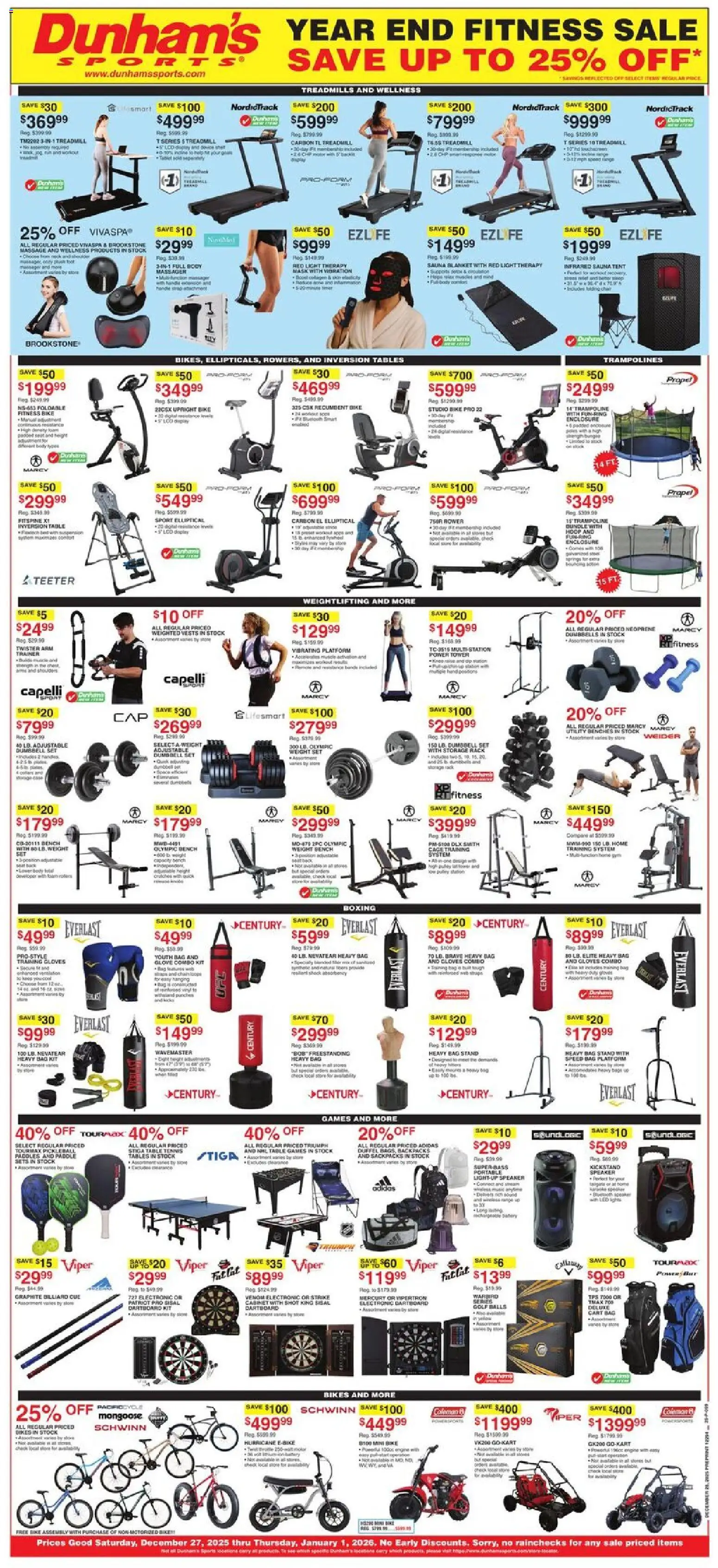 Dunham's Sports Weekly Ad - valid from 27.12.2025 | Page: 1 | Products: Blanket, Table, Chair, Tent