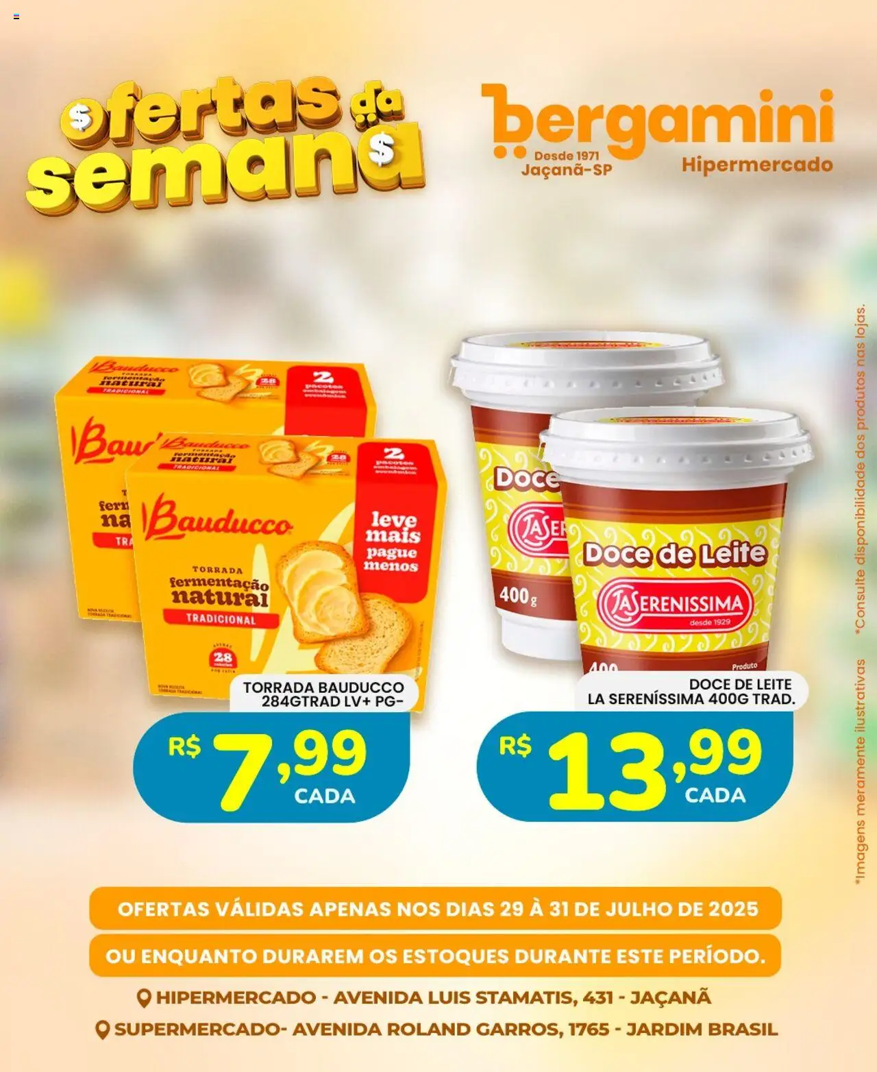 Supermercado Bergamini Folheto - válido de 29.07.2025 | Página: 18 | Produtos: Leite, Doce de leite