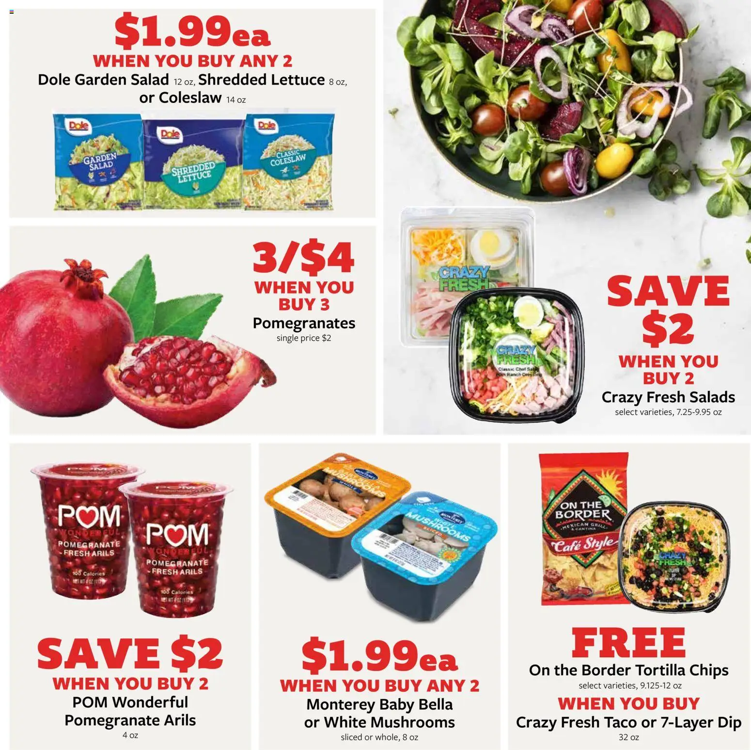 Fareway Monthly Ad - valid from 29.12.2025 | Page: 12 | Products: Lettuce, Mushrooms, Salad, Dress