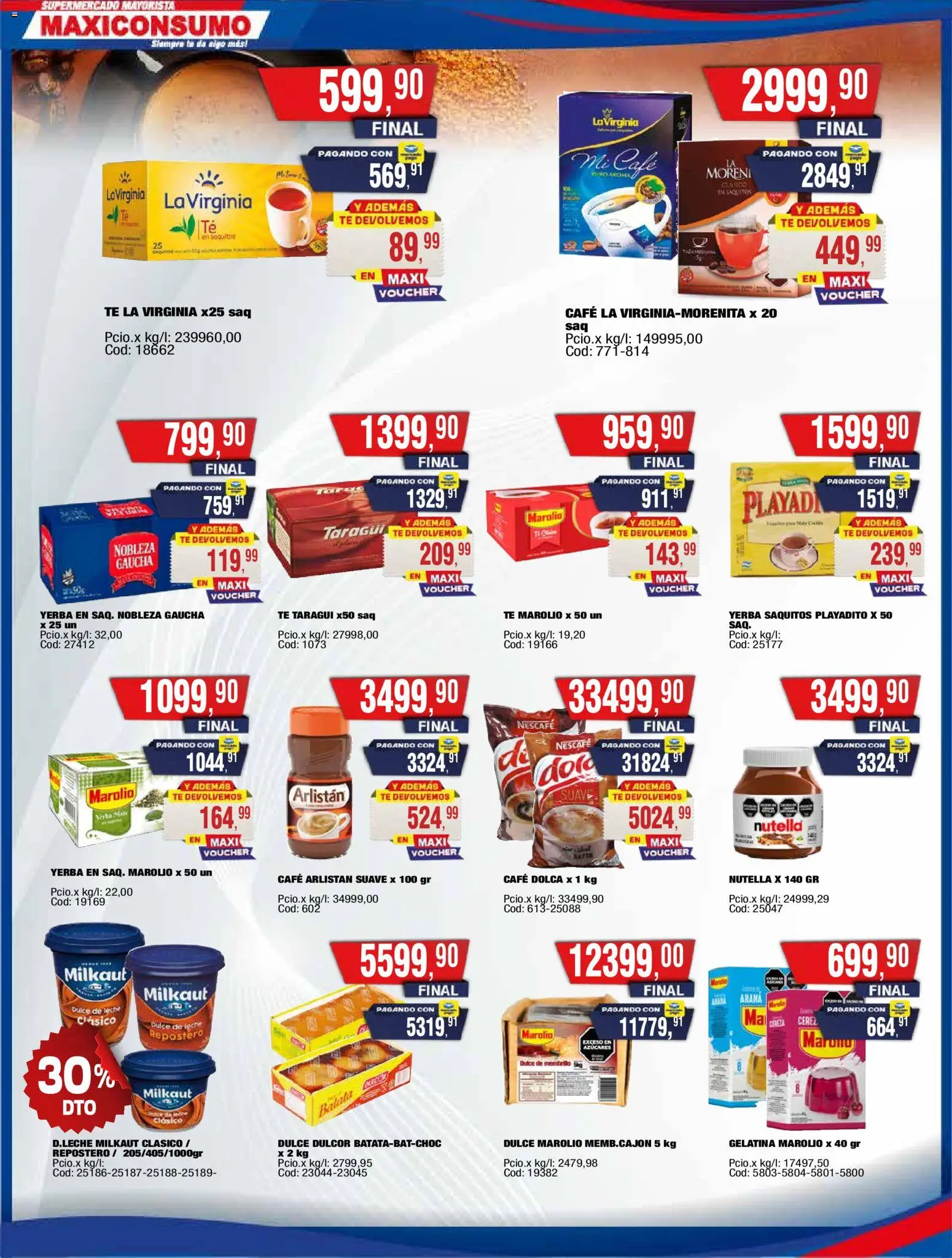 Maxiconsumo ofertas │ válido desde el 24.11.2025 | Página: 8 | Productos: Batata, Dulce de leche, Ananá, Café