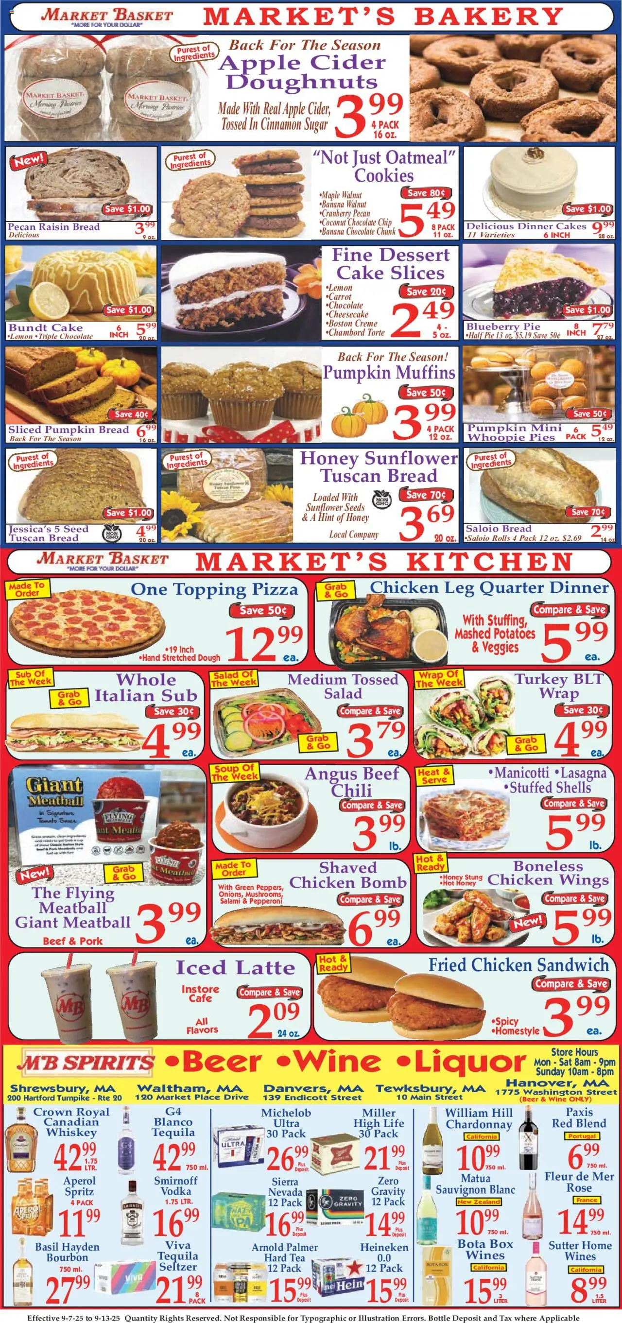 Market Basket Ad - valid from 07.09.2025 | Page: 8 | Products: Bakery, Box, Bread, Pork