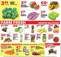 Preview of Sedano's weekly ads valid from 22.10.2025 | Page: 2 | Products: Tomatoes, Salad, Peach, Watermelon