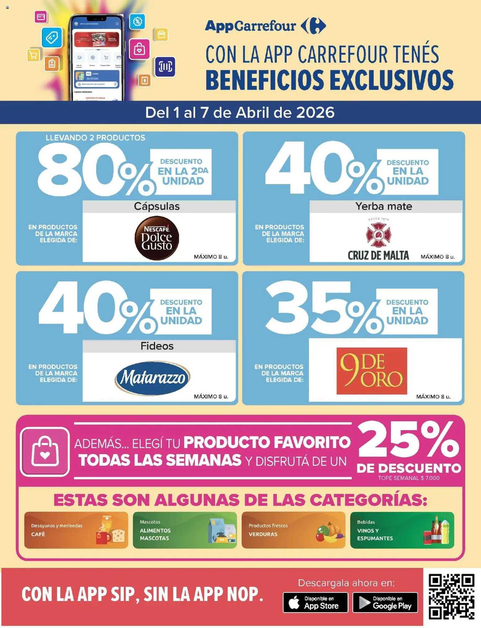 Carrefour ofertas │ válido desde el 01.04.2026 | Página: 3 | Productos: Mate, Yerba, Café, Fideos