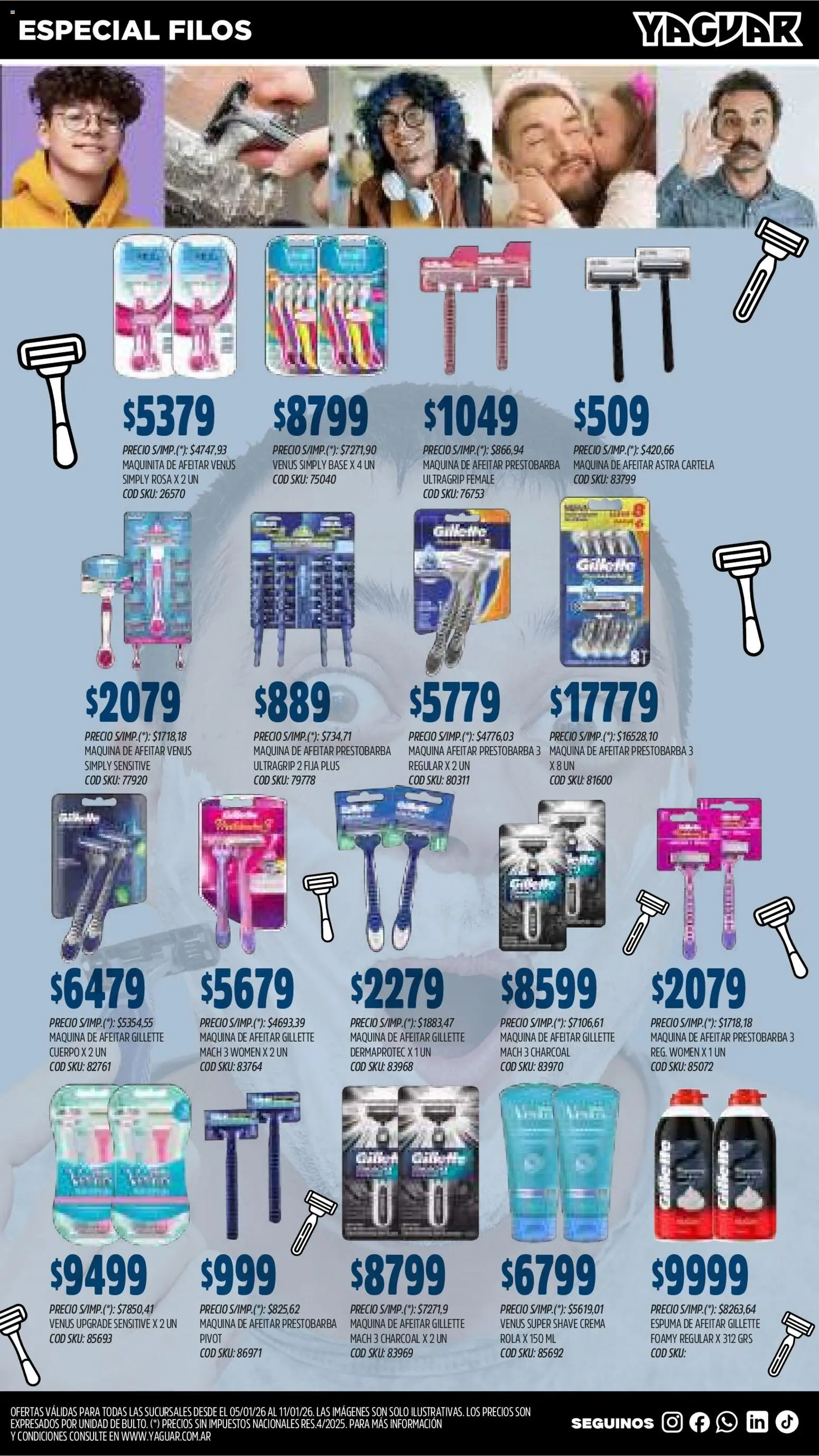 Yaguar catálogo │ válido desde el 05.01.2026 | Página: 6 | Productos: Maquina de afeitar, Espuma de afeitar, Espuma, Crema