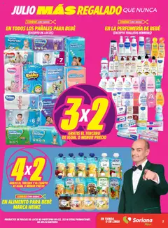 Nuevas ofertas de Soriana válidas en toda la República Mexicana desde el 25.07.2025. ¡Encuentra las mejores ofertas en Soriana - Julio Regalado Híper Nacional! | Página: 3 | Productos: Plátano, Pera, Toallitas húmedas, Pasta
