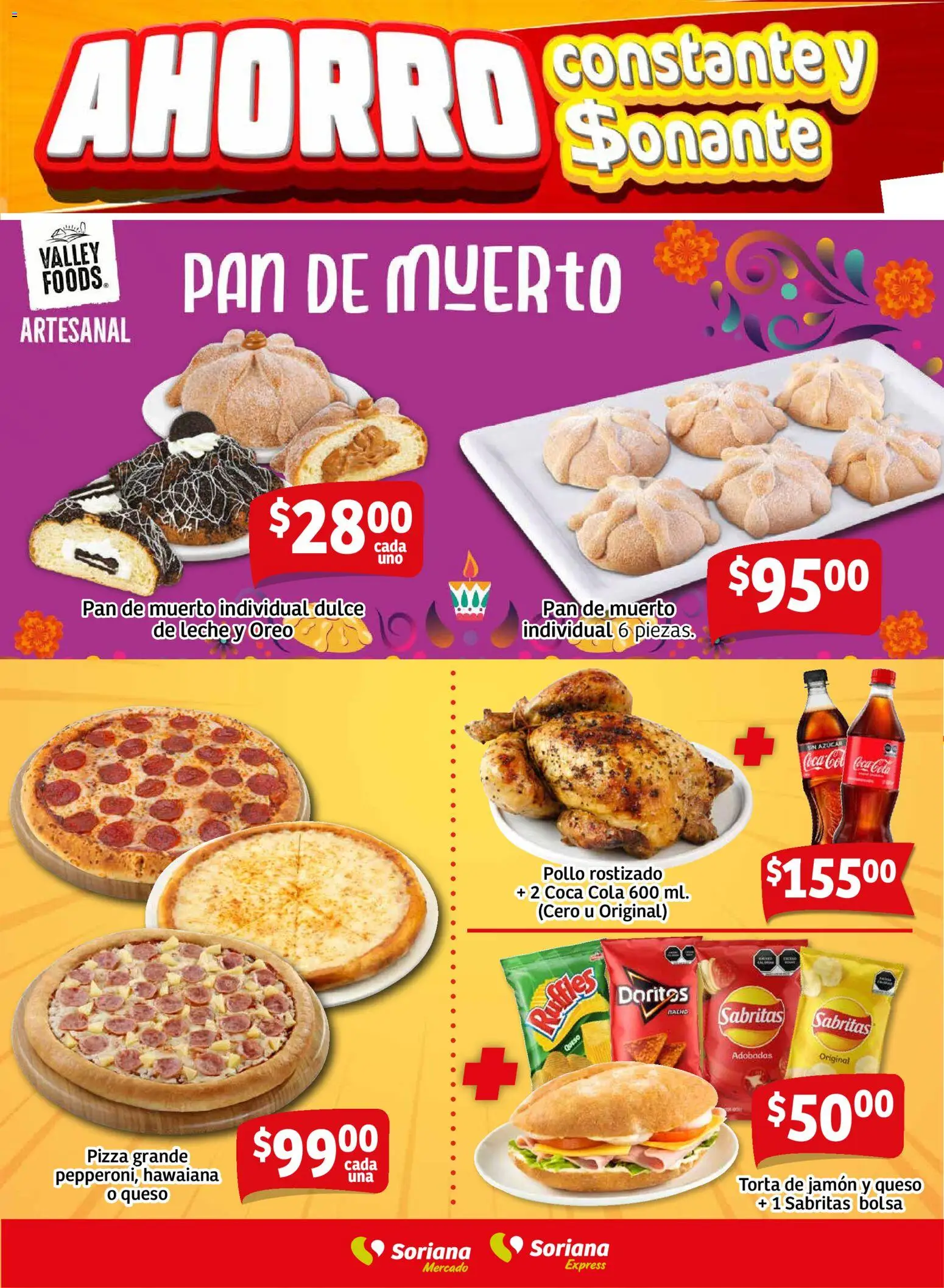 Nuevas ofertas de Soriana válidas en toda la República Mexicana desde el 24.10.2025. ¡Encuentra las mejores ofertas en Soriana - Fin de Semana Mercado: Tamaulipas! | Página: 8 | Productos: Azúcar, Dulce de leche, Queso, Pan
