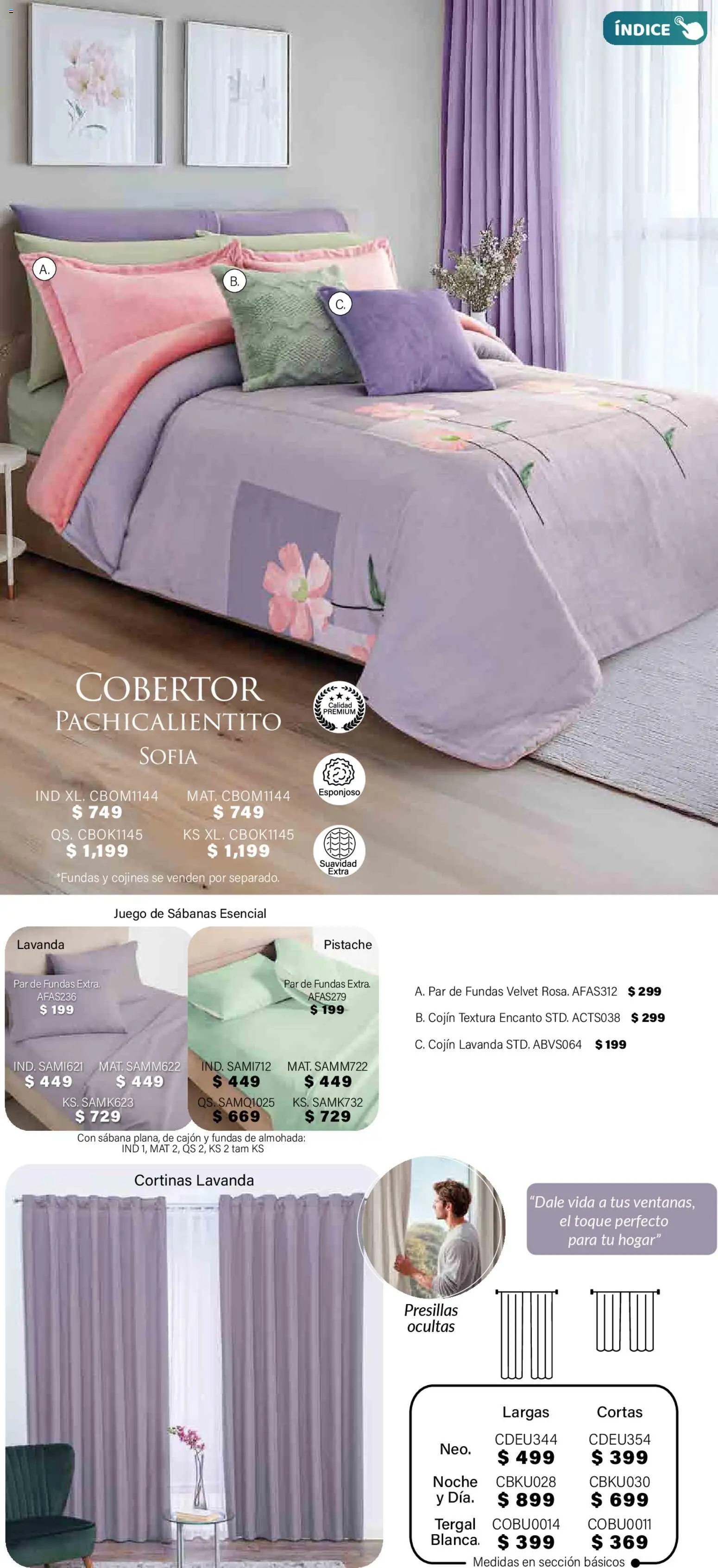 Nuevas ofertas de Colchas Concord válidas en toda la República Mexicana desde el 01.11.2025. ¡Encuentra las mejores ofertas en Colchas Concord Buen Fin! | Página: 335 | Productos: Cobertor, Almohada, Sabanas, Cortinas