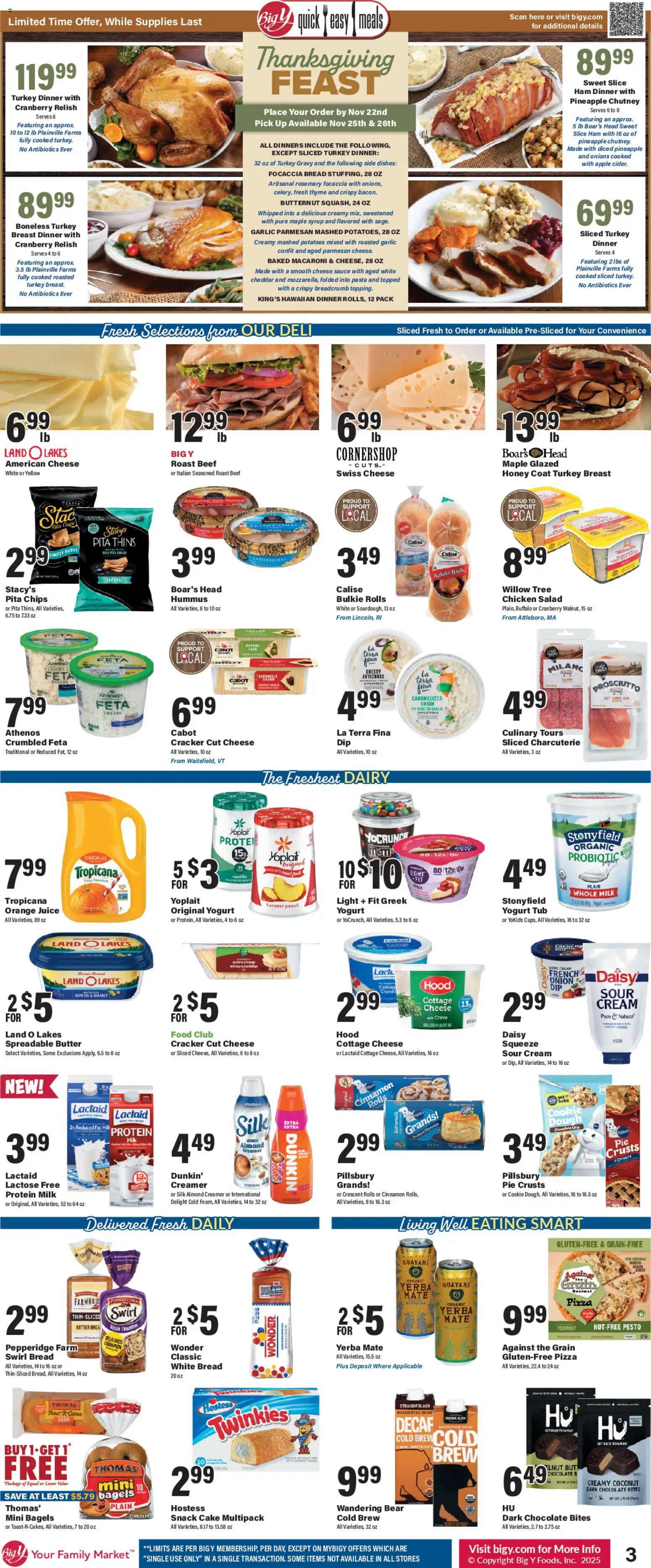 Big Y Weekly Ad - valid from 30.10.2025 | Page: 6 | Products: Bread, Juice, Pasta, Cream