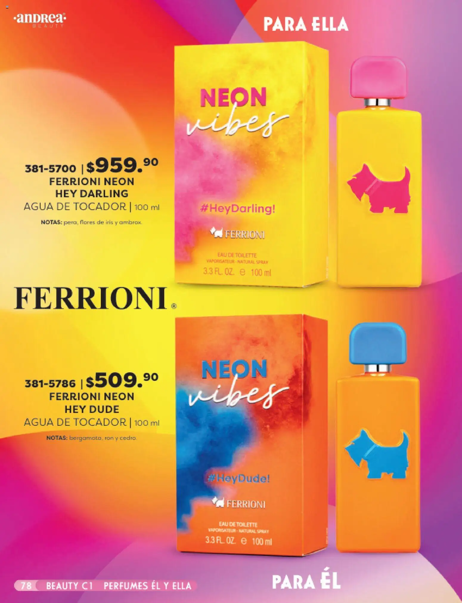 Nuevas ofertas de Andrea válidas en toda la República Mexicana desde el 25.01.2026. ¡Encuentra las mejores ofertas en Andrea catálogo Beauty! | Página: 78 | Productos: Agua, Eau de toilette