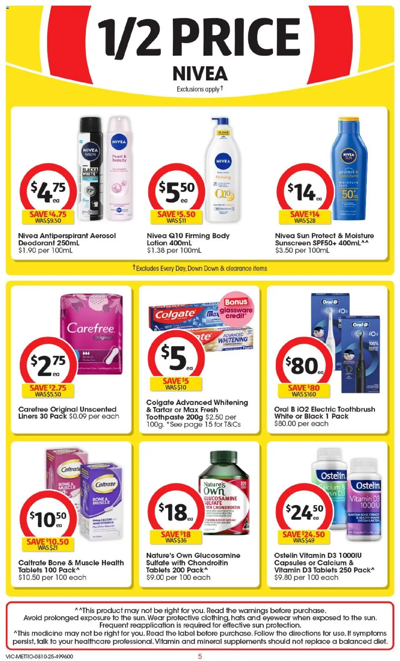 Coles catalogue - valid from 08.10.2025 | Page: 5 | Products: Glassware, Toothpaste, Tablets, Electric toothbrush