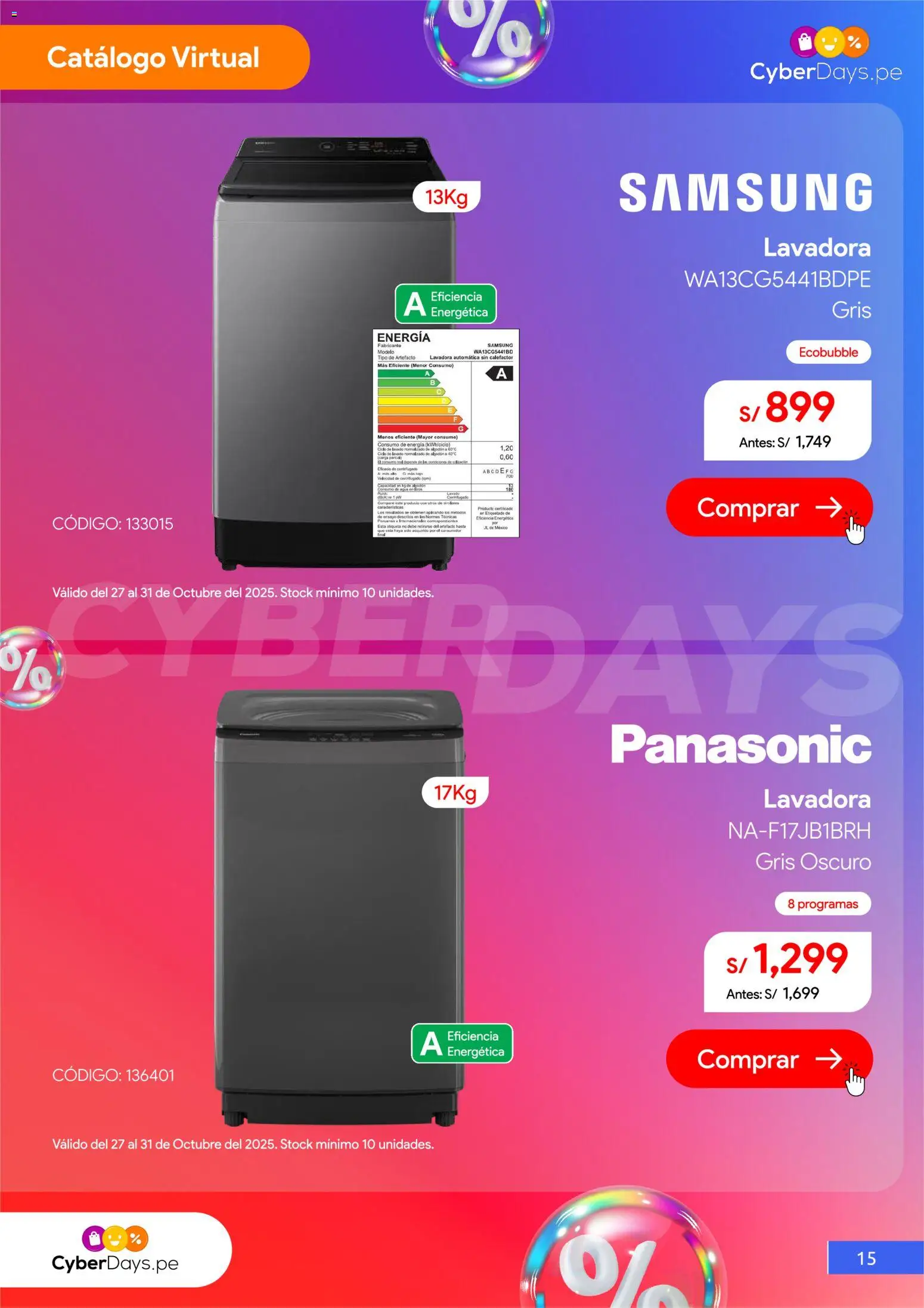 Catálogo Hiraoka válido desde 27.10.2025 | Página: 16 | Productos: Lavadora