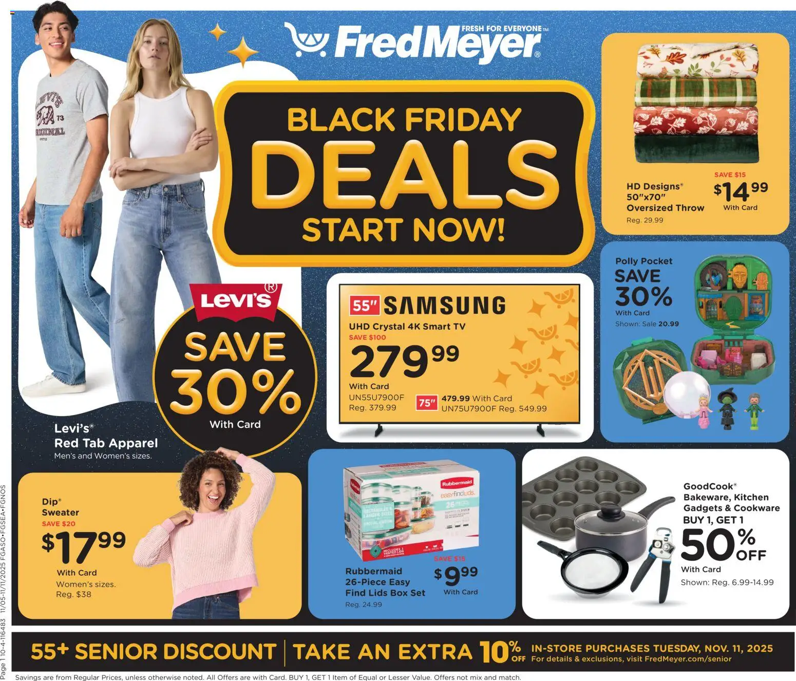Fred Meyer Black Friday Deals - valid from 05.11.2025 | Page: 1 | Products: Box, Sweater, Tv