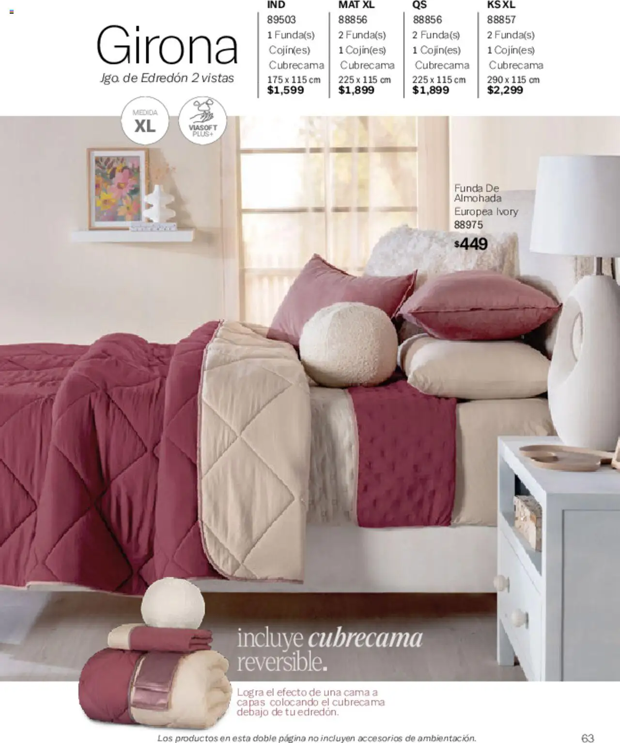 Nuevas ofertas de Vianney válidas en toda la República Mexicana desde el 07.03.2025. ¡Encuentra las mejores ofertas en Vianney catálogo Primavera! | Página: 65 | Productos: Funda, Cama, Funda de almohada, Almohada