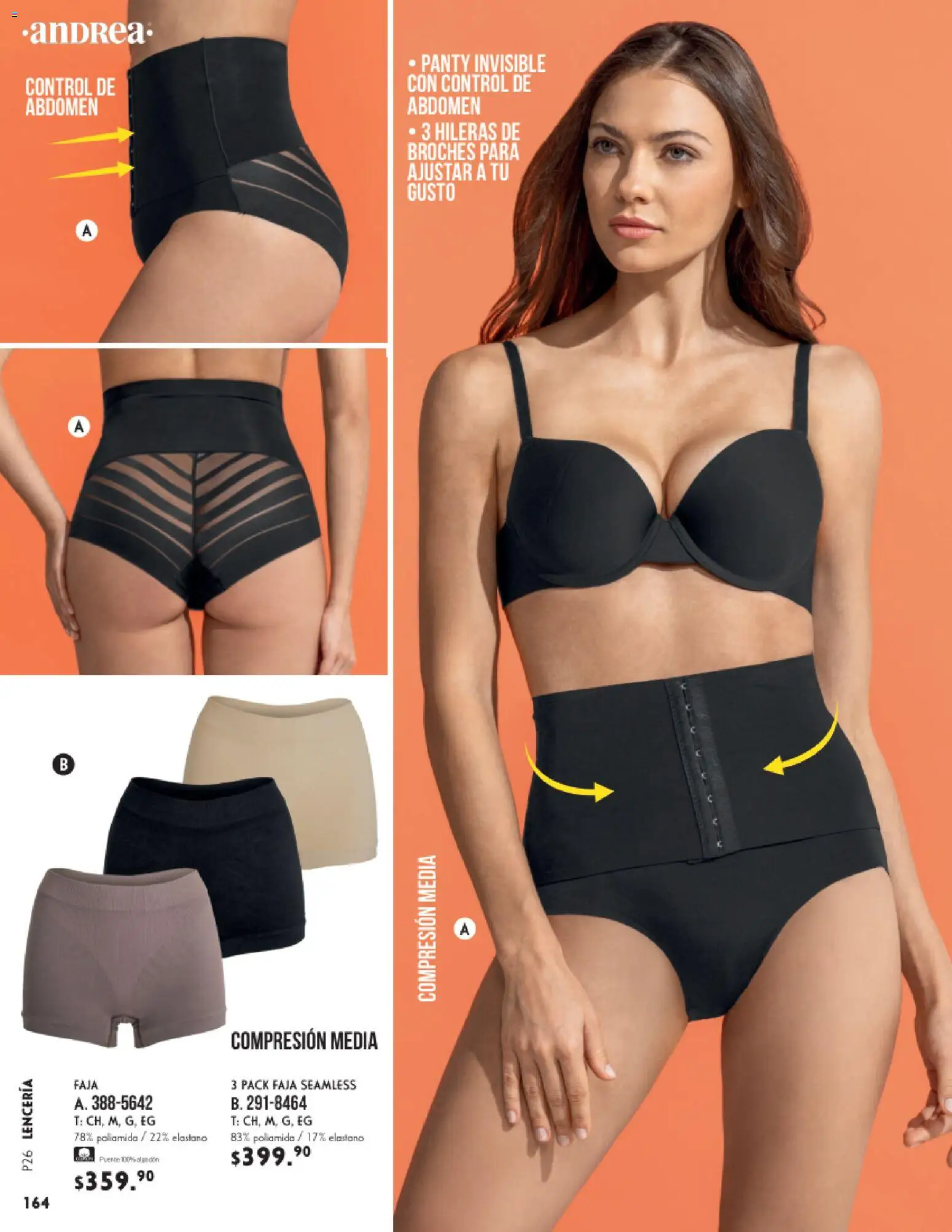 Nuevas ofertas de Andrea válidas en toda la República Mexicana desde el 25.01.2026. ¡Encuentra las mejores ofertas en Andrea catálogo Lencería & vestir interior! | Página: 60 | Productos: Algodón, Lenceria, Faja