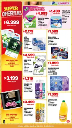 Vista previa Makro ofertas válido desde el 02.04.2026 | Página: 12 | Productos: Papel higiénico, Agua, Suavizante, Limpiador