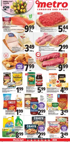Preview of Metro weekly flyer - Trois-Pistoles from shop Metro valid from 09.04.2026 | Page: 2 | Products: Pasta, Turkey, Butter, Coffee