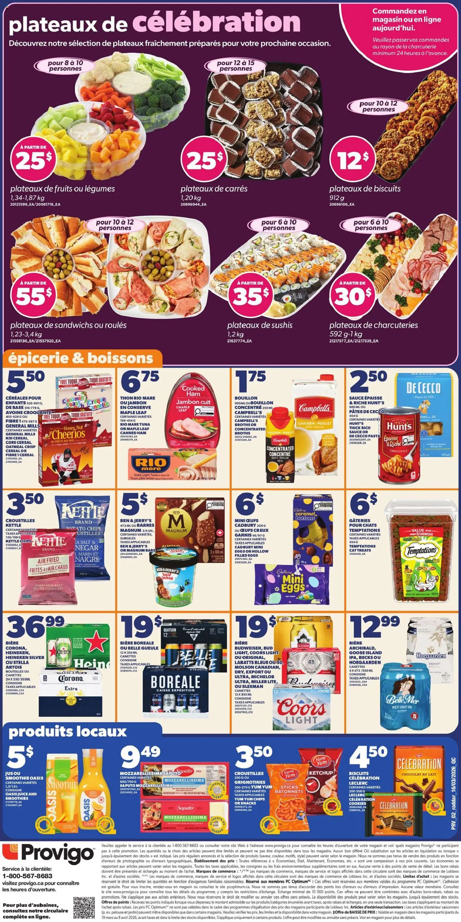 Provigo flyer valid from 19.03.2026 | Page: 2 | Products: Ketchup, Cheese, Eggs, Chicken