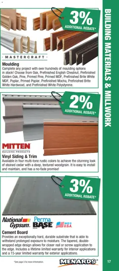 Menards Contractor Catalog - valid from 01.01.2025 | Page: 17 | Products: Trim, Screw, Nail