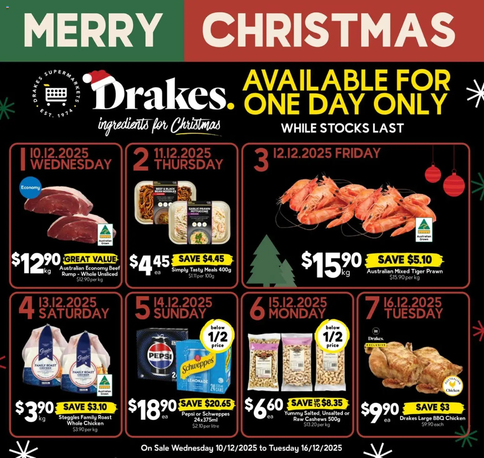 Drakes catalogue - valid from 10.12.2025 | Page: 25 | Products: Chicken, Noodles, Beef, Pepsi