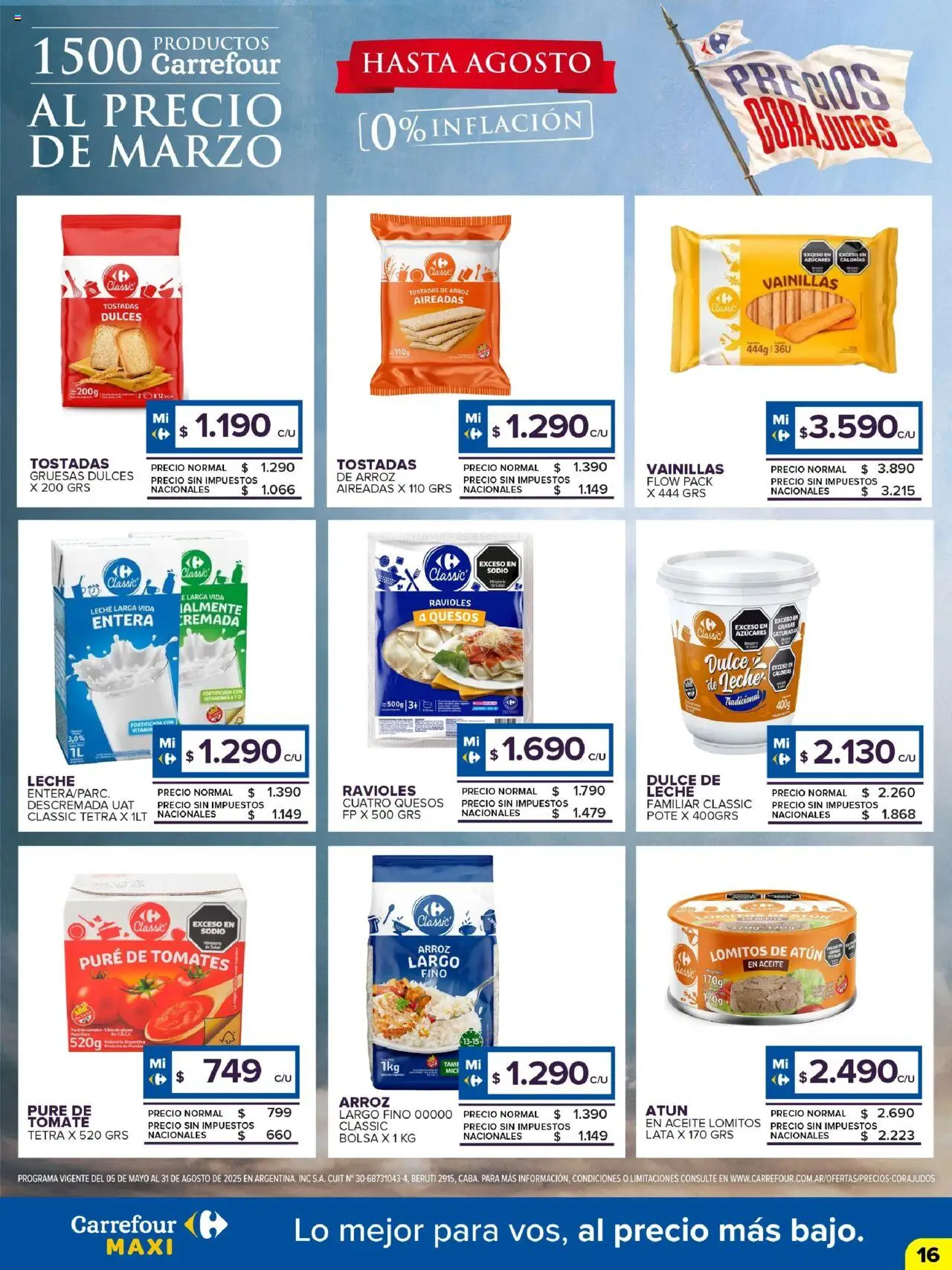 Carrefour Maxi catálogo │ válido desde el 16.06.2025 | Página: 16 | Productos: Vitaminas, Atún, Tomates, Arroz