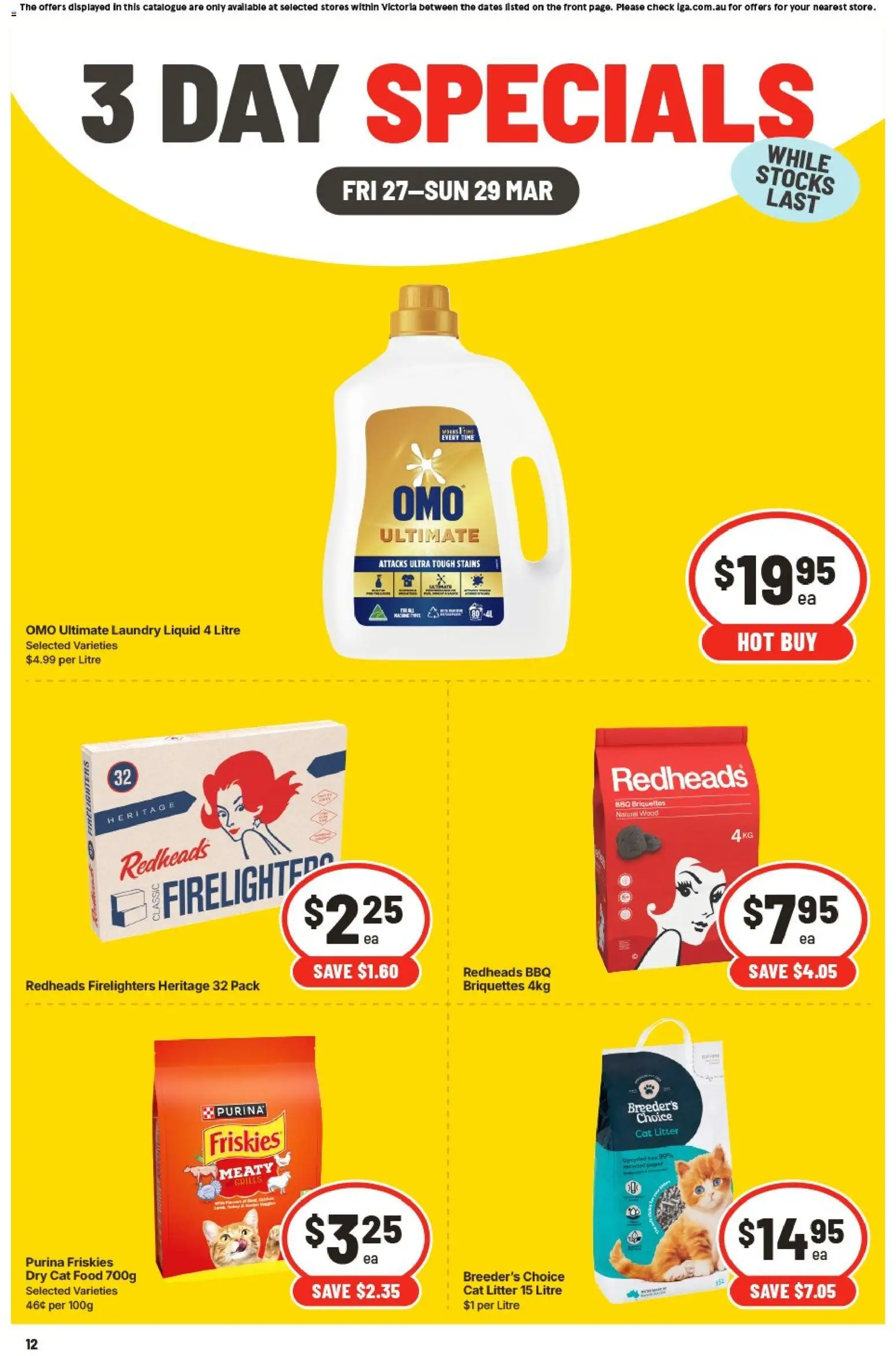 IGA catalogue - valid from 27.03.2026 | Page: 3 | Products: Wood, Laundry