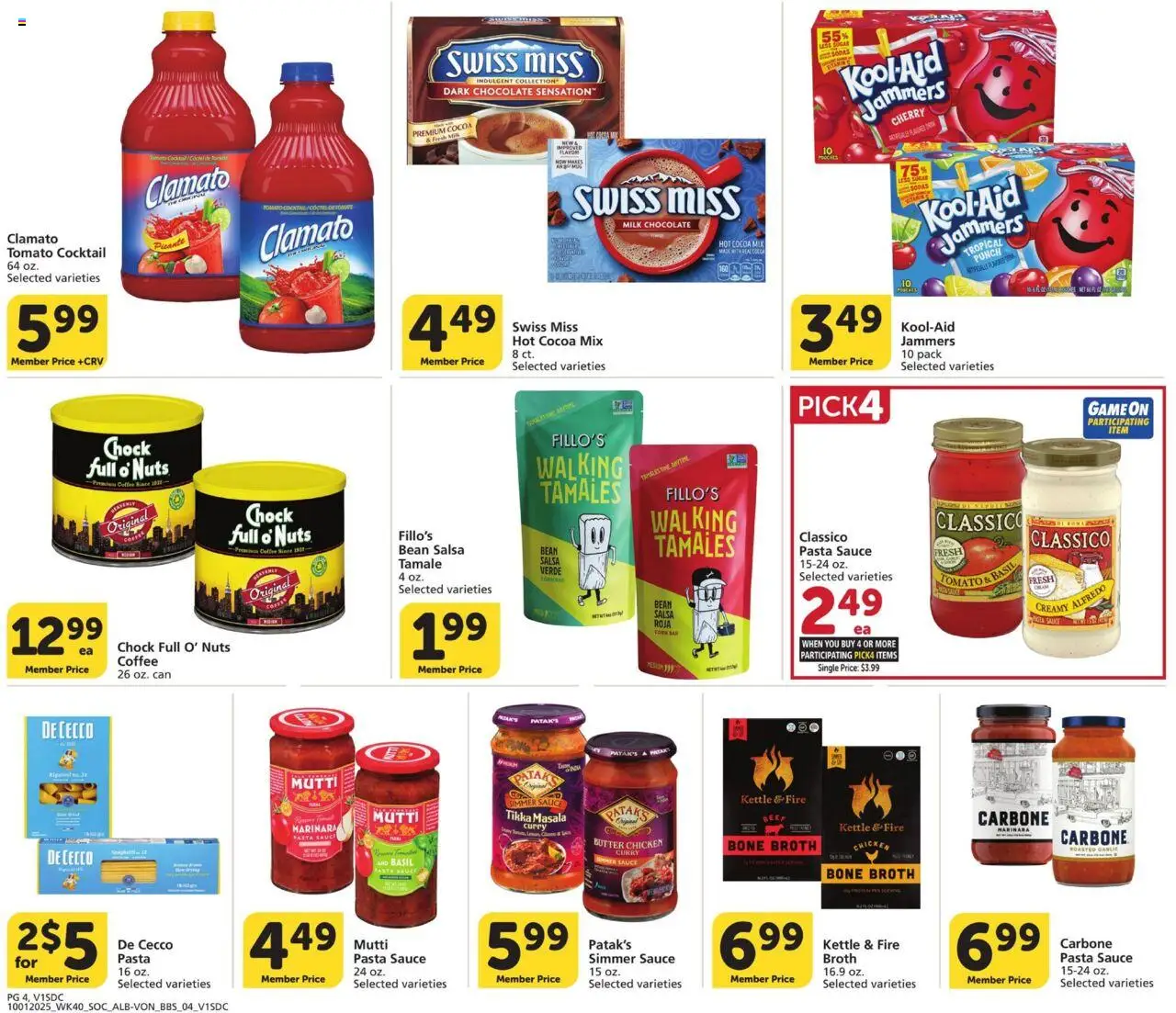 Vons Big Book of Savings - valid from 01.10.2025 | Page: 4 | Products: Butter, Pasta, Nuts, Kettle