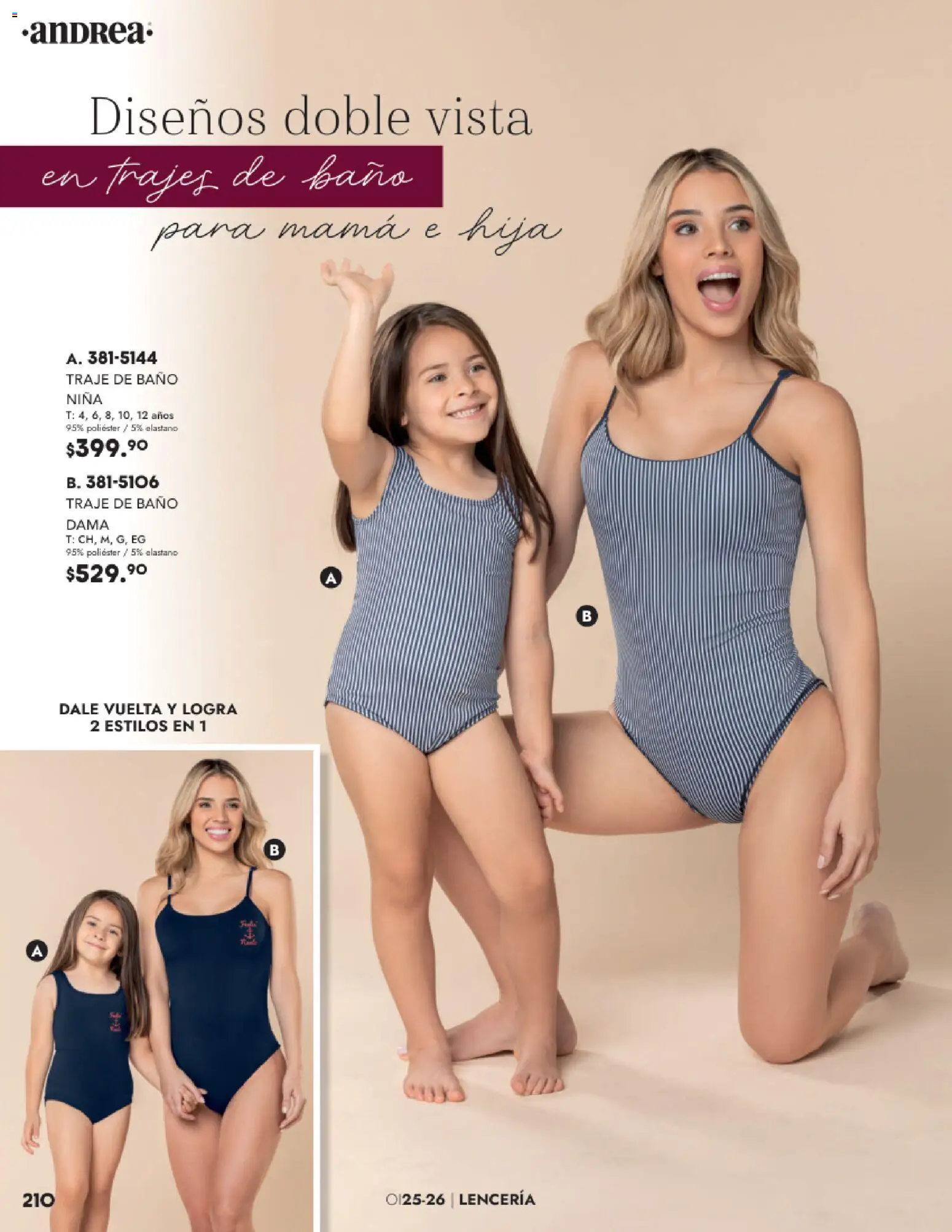 Nuevas ofertas de Andrea válidas en toda la República Mexicana desde el 26.11.2025. ¡Encuentra las mejores ofertas en Andrea catálogo Lancería, Vestir Interior otoño 2025! | Página: 46 | Productos: Traje, Traje de baño, Lenceria, Baño