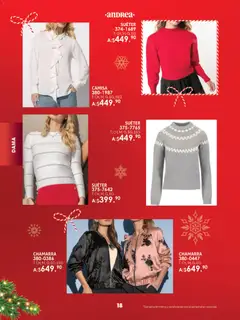 Vista previa de Andrea catálogo Guía de regalos, nuevo folleto de la tienda, válido en México a partir del 23.11.2025 | Página: 18 | Productos: Suéter, Camisa, Chamarra