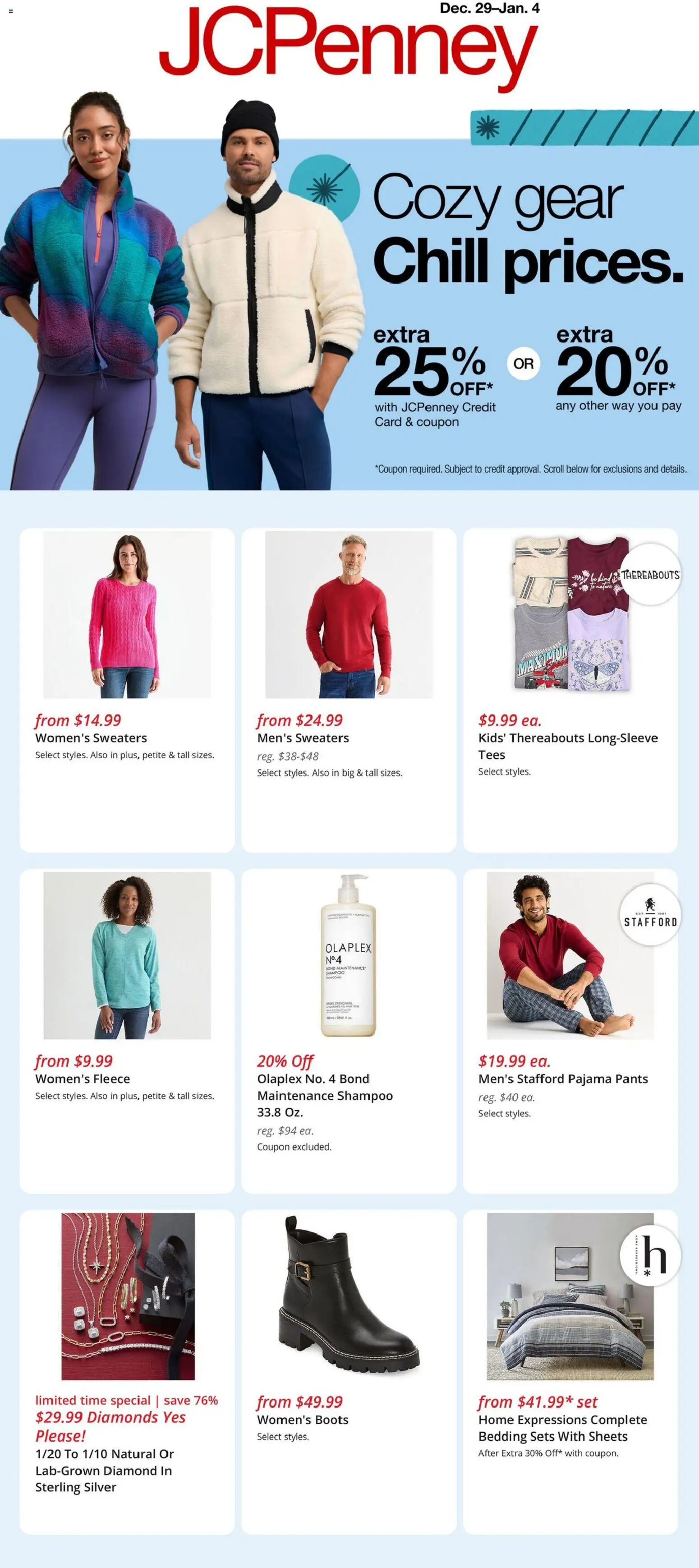 JCPenney Weekly Ad - valid from 29.12.2025 | Page: 1 | Products: Shampoo, Pants, Boots