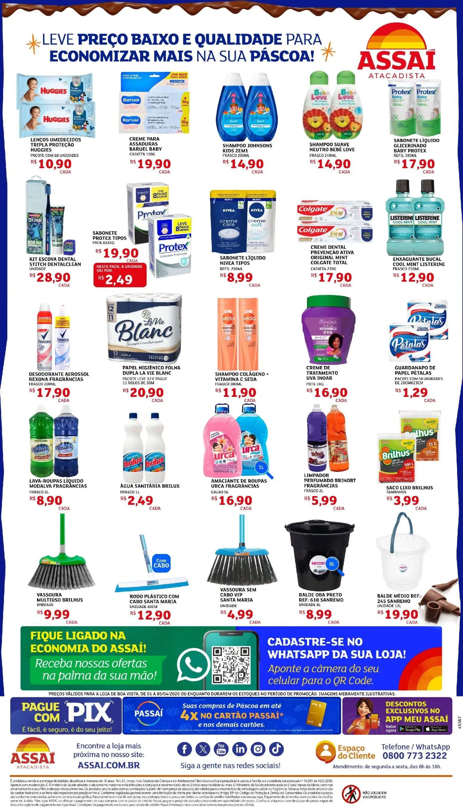 Assaí Atacadista Folheto - válido de 01.04.2026 | Página: 4 | Produtos: Celular, Roupas, Baixo, Guardanapo