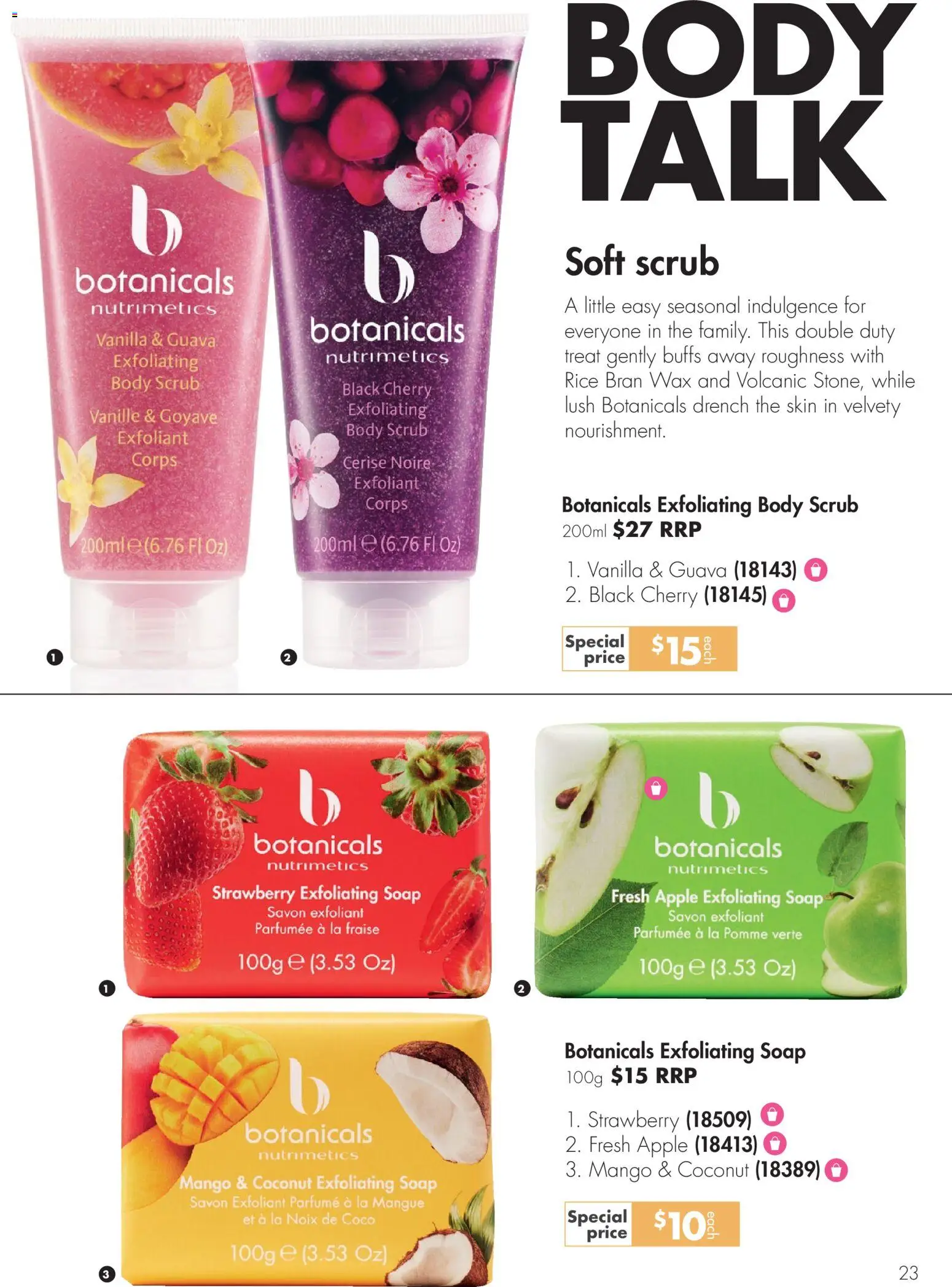 Nutrimetics catalogue - valid from 26.02.2026 | Page: 23 | Products: Scrub, Rice, Soap, Body scrub
