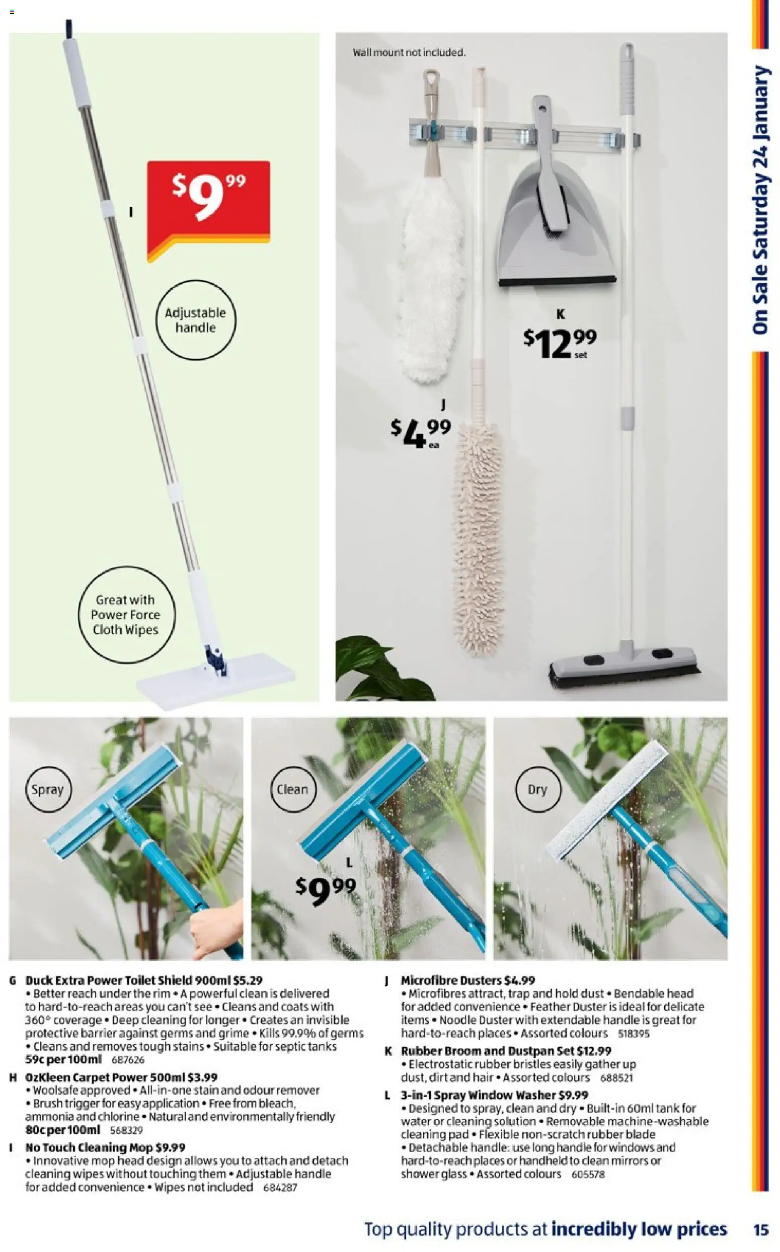 Aldi catalogue - valid from 21.01.2026 | Page: 15 | Products: Shower, Duck, Window, Broom
