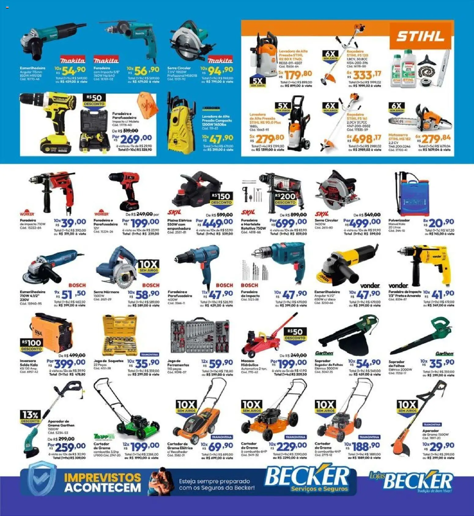 Lojas Becker Folheto - válido de 01.02.2026 | Página: 7 | Produtos: Pulverizador, Aparador de grama, Martelete, Cortador